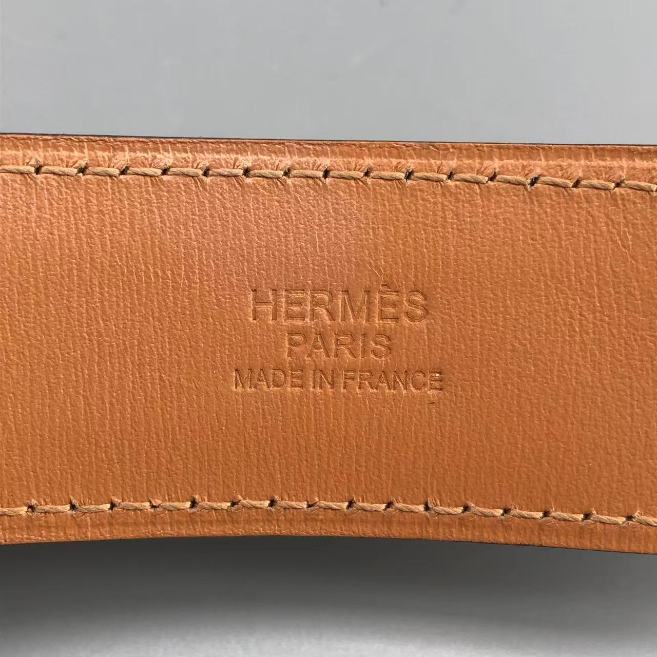 Hermes Black Leather Belt 75 cm