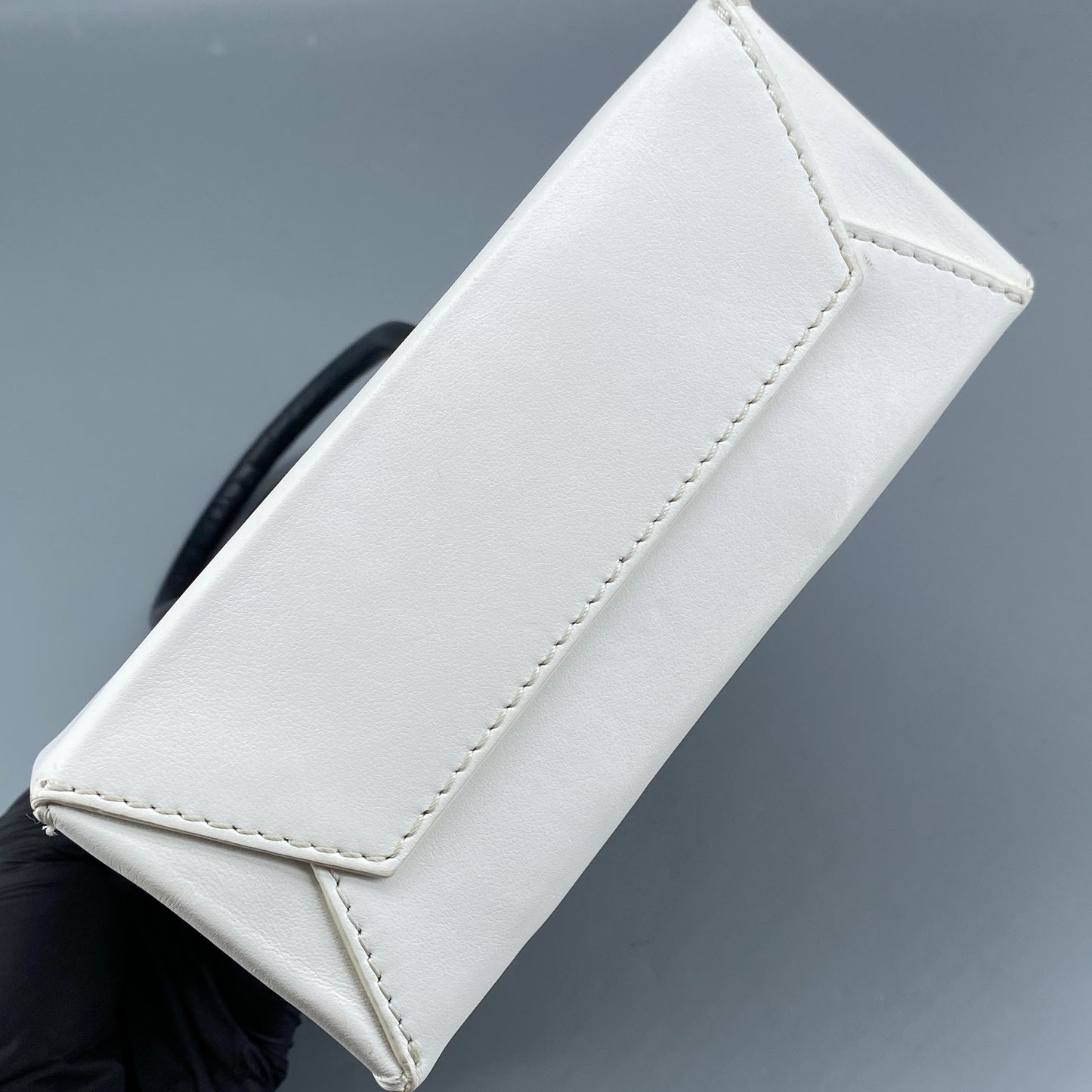 Moschino White Logo Mini Tote Crossbody Bag