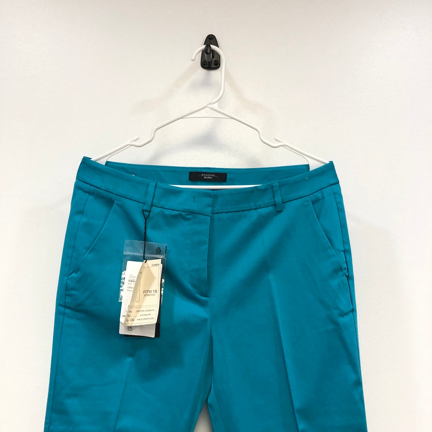 Max Mara Weekend Turquoise Slim‑Leg Trousers US 12