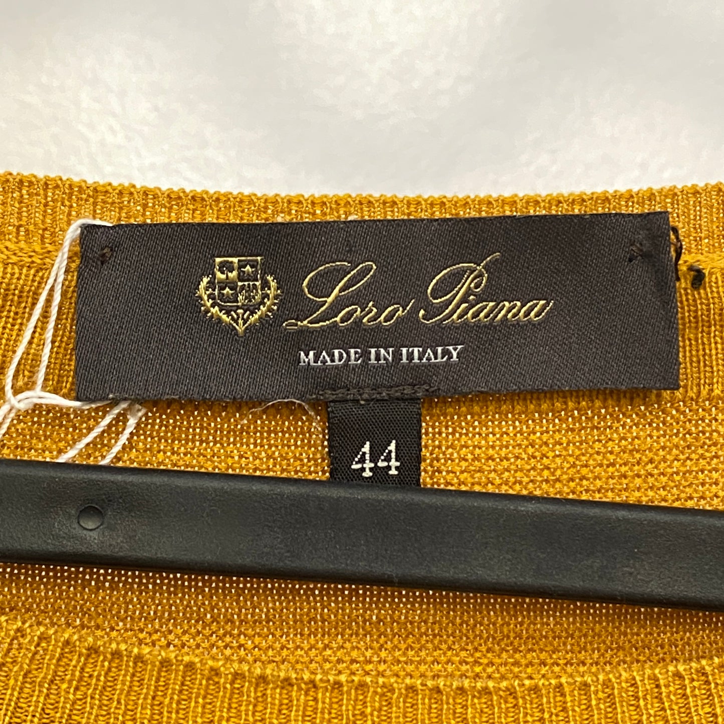 Loro Piana Yellow P2P Short Sleeve Knit Top Size 44