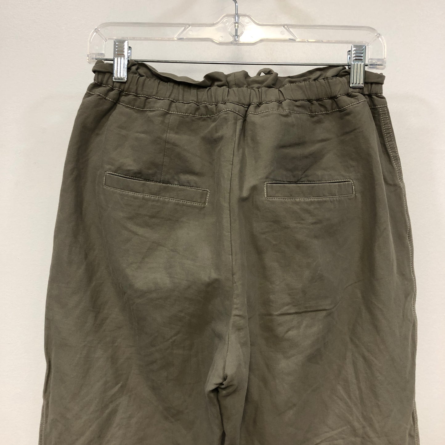 Brunello Cucinelli Army Green Drawstring Casual Trousers
