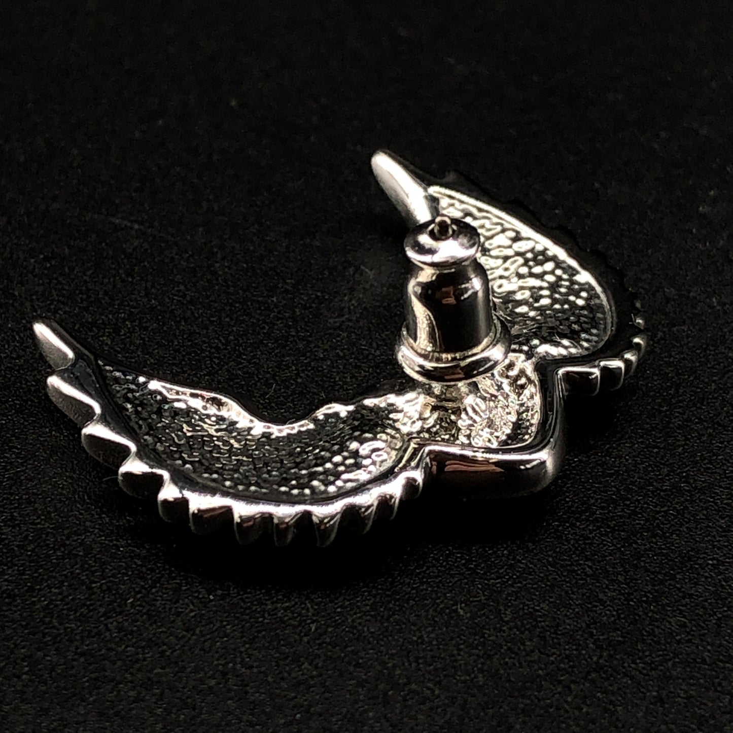 Vivienne Westwood SINGLE Winged Heart Orb Silver Tone Stud Earrings