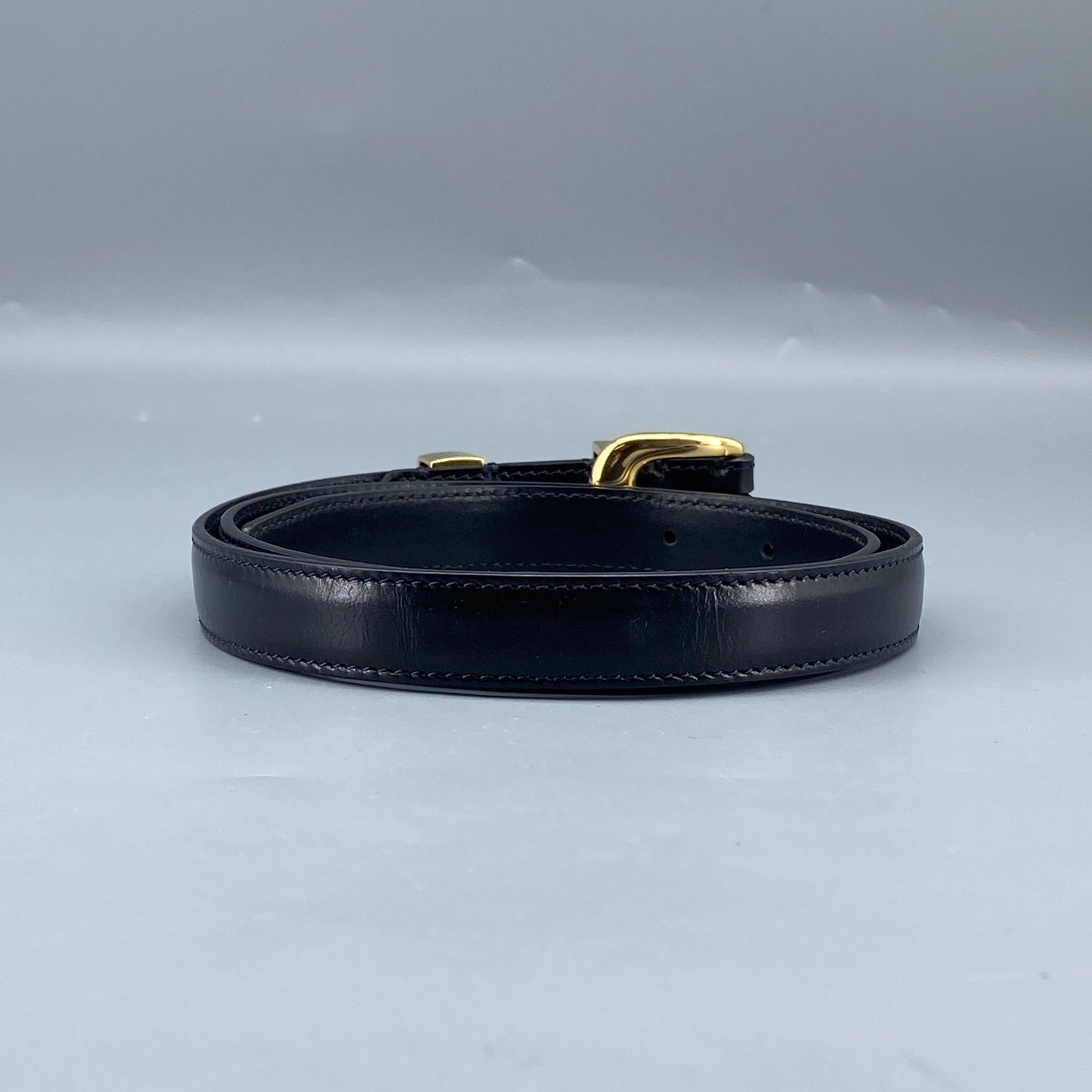Celine Black Leather Belt 75cm