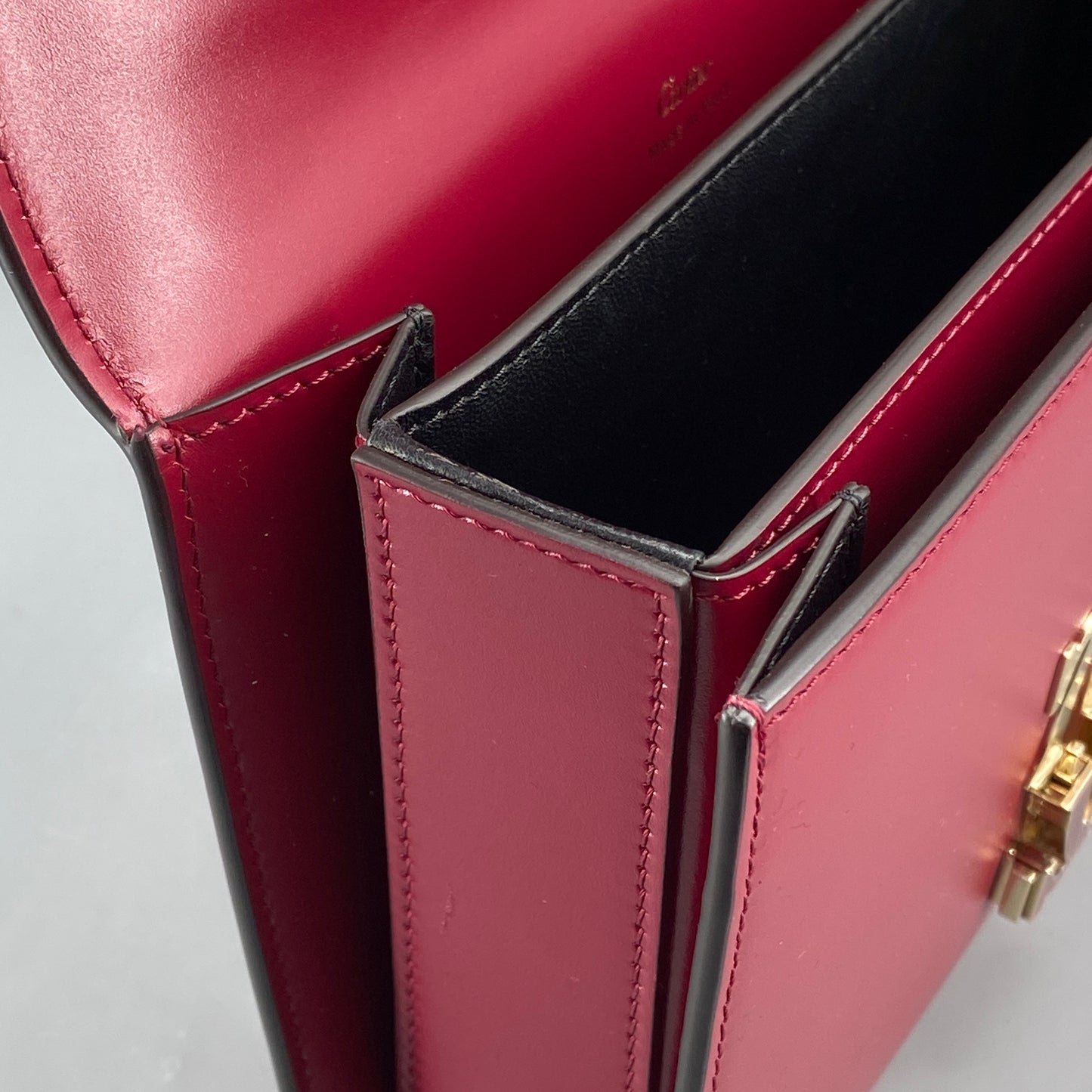 Cartier Red Smooth Leather Flap Crossbody Bag