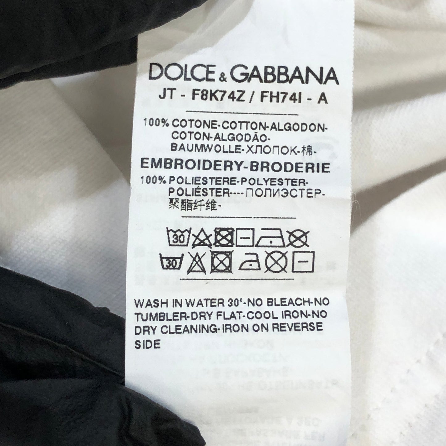 Dolce & Gabbana White Short‑Sleeve Printed T‑Shirt Size 36