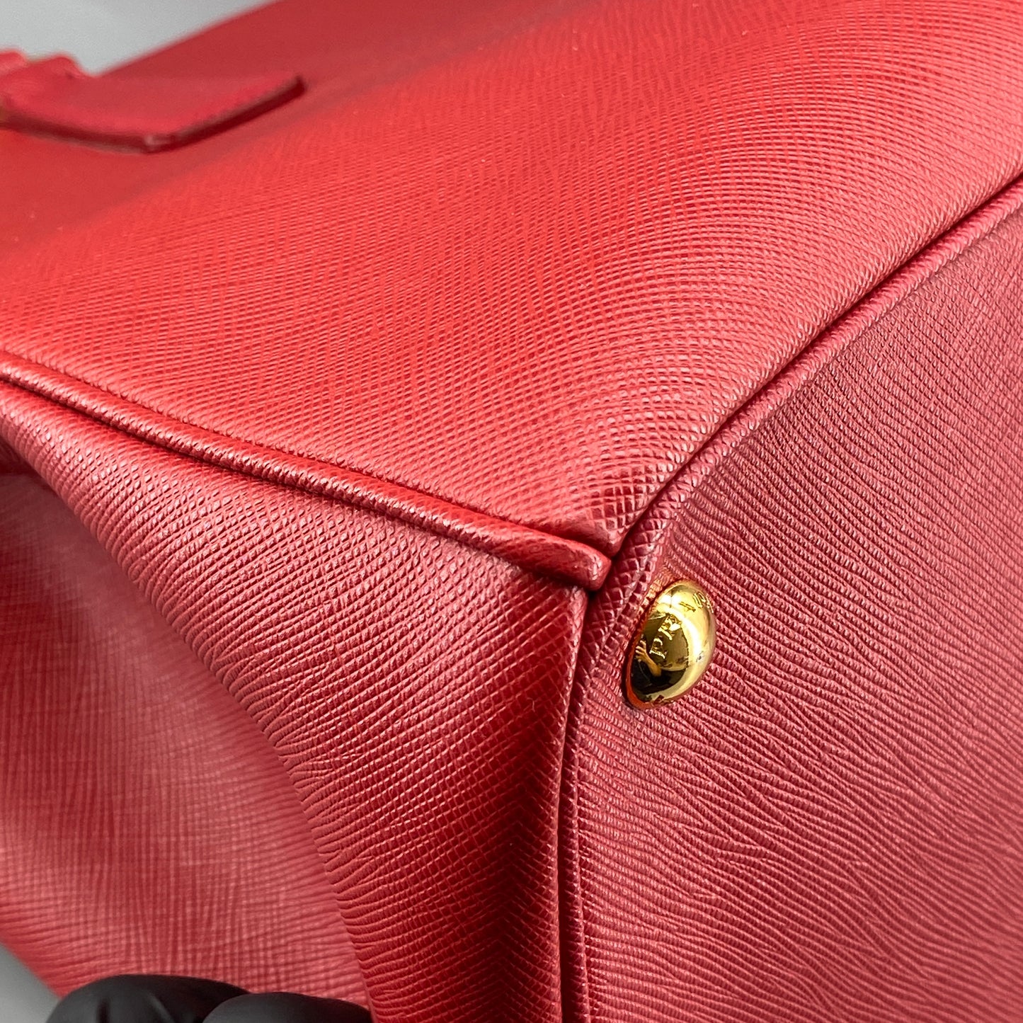 Prada Red Saffiano Leather Galleria Bag