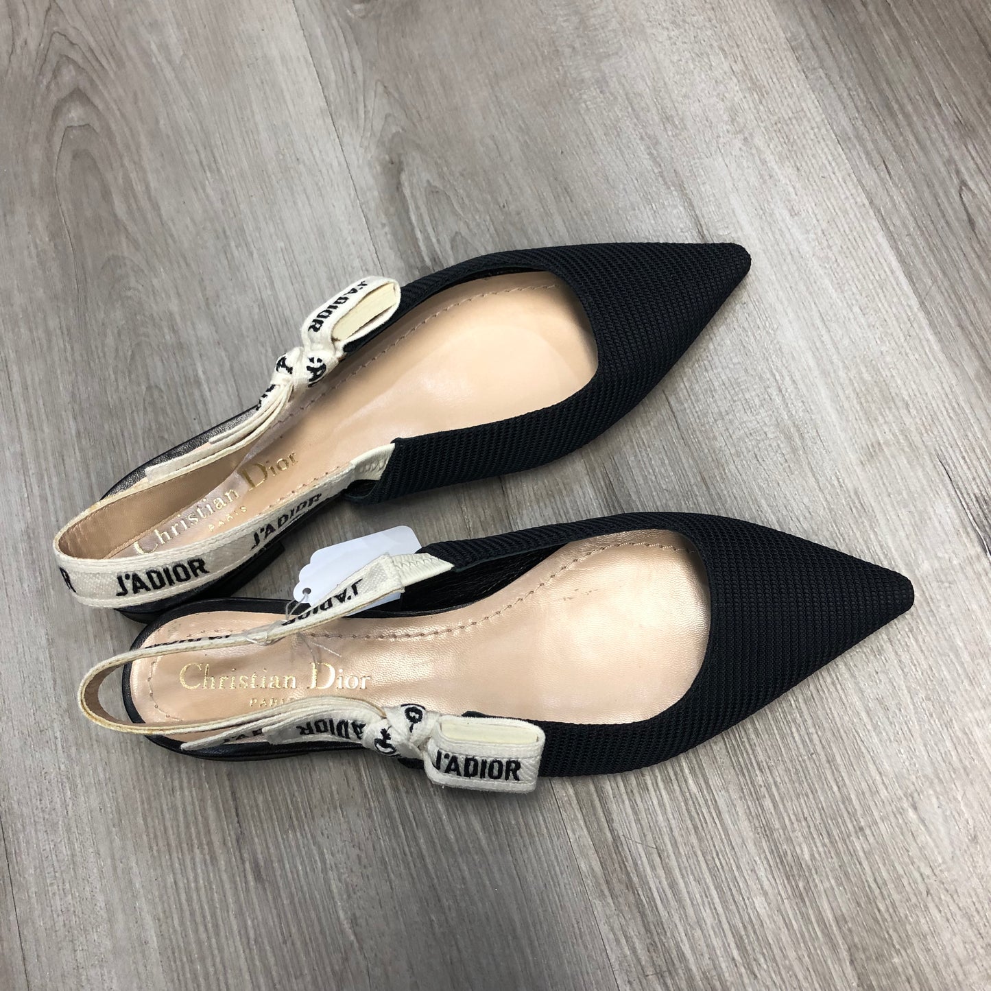 Christian Dior Women J’Adior Slingback Heels Shoes Black Size 36