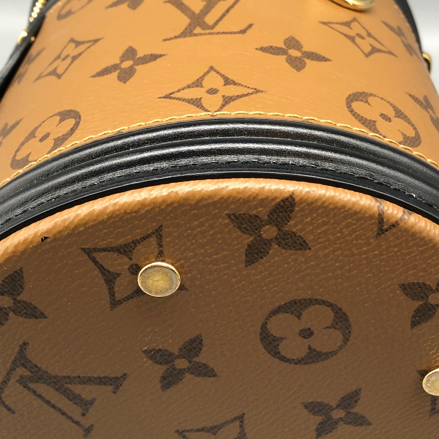 Louis Vuitton Cannes Monogram Canvas Bucket Bag Brown