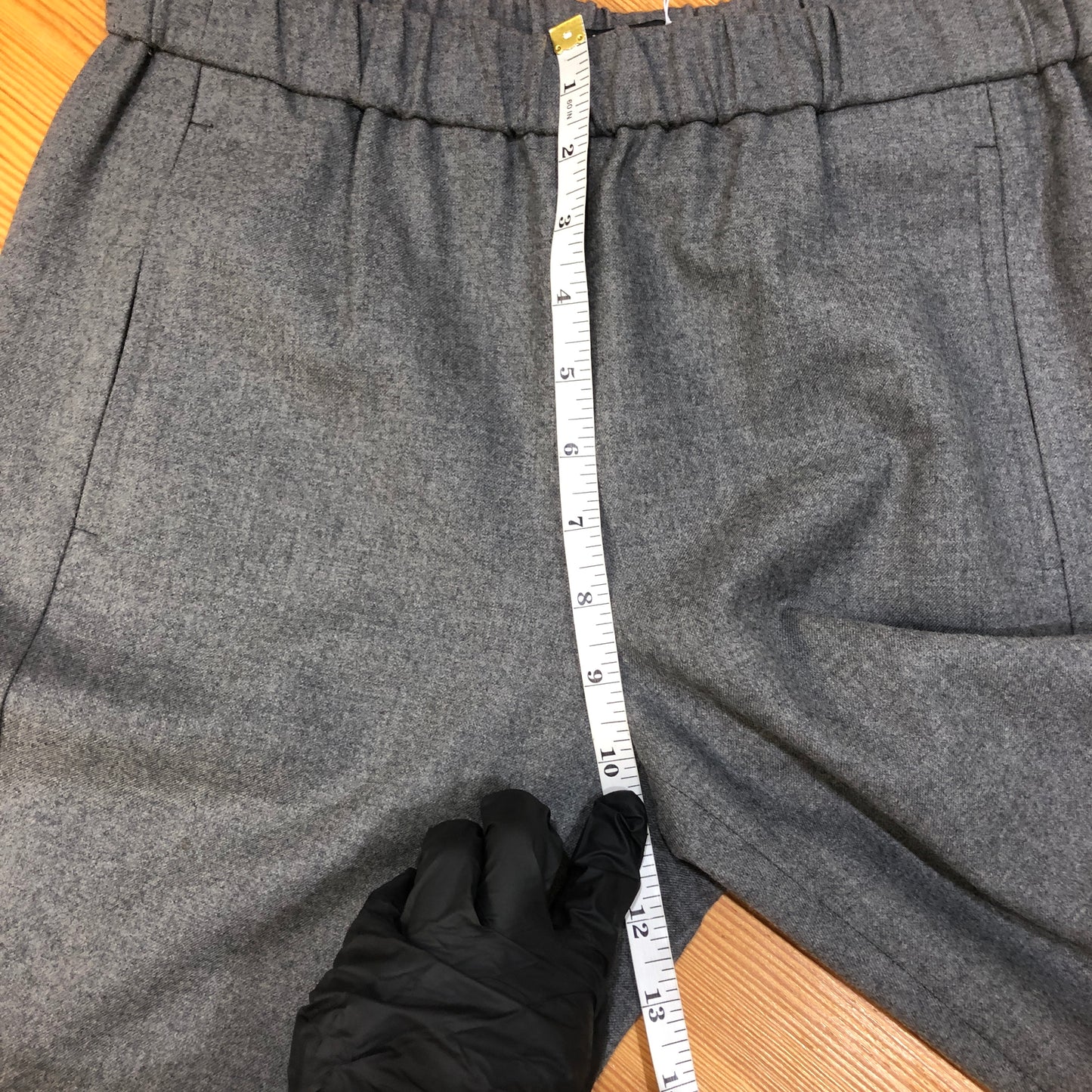 Theory Grey Elastic Waist Tapered Ankle Pants Size P/TP