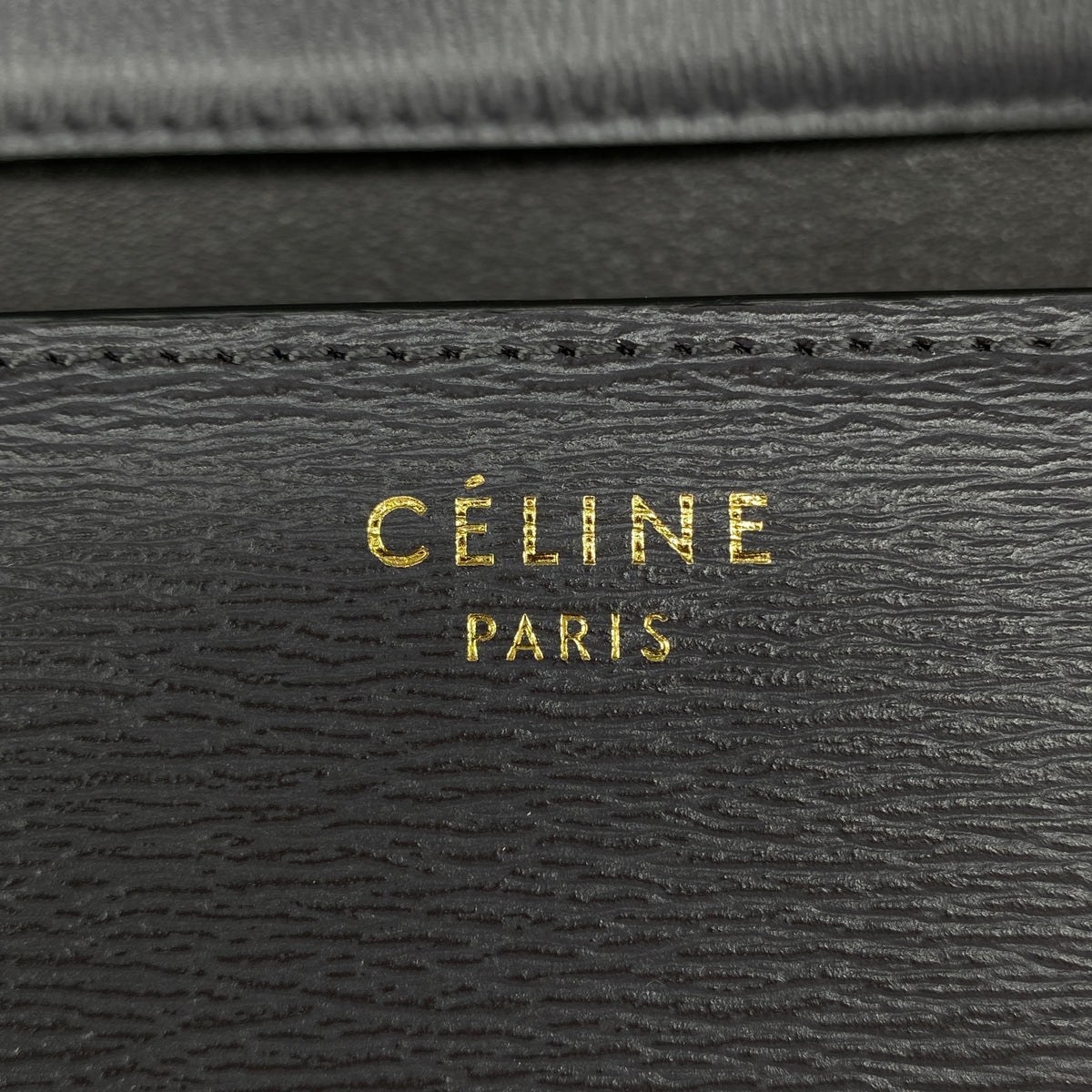 Celine Medium Liege Calfskin Classic Box Bag Deep Grey