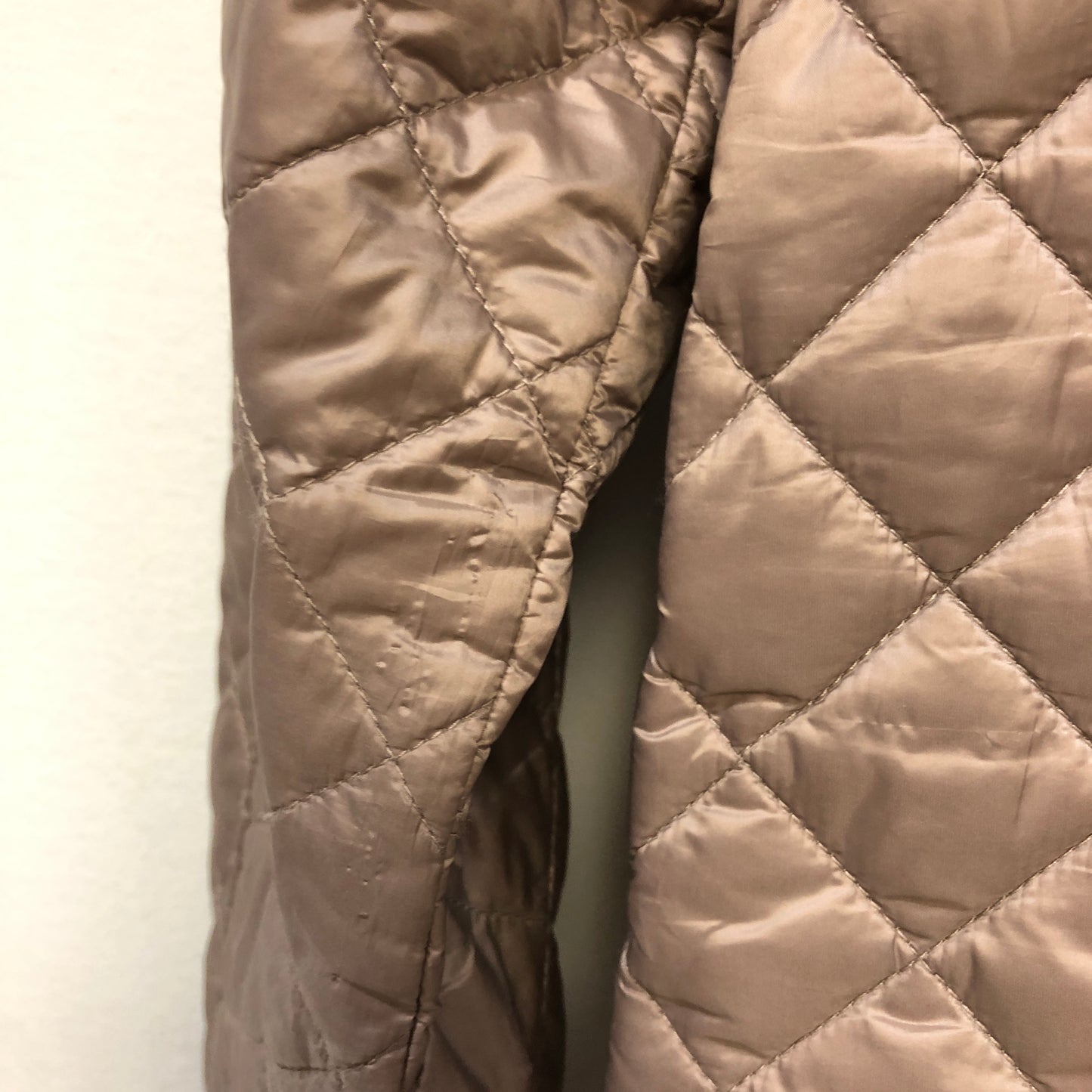 Burberry Classic Diamond Quilted Collared Jacket 12Y Height 152cm Dark Brown Khaki Two-Tone