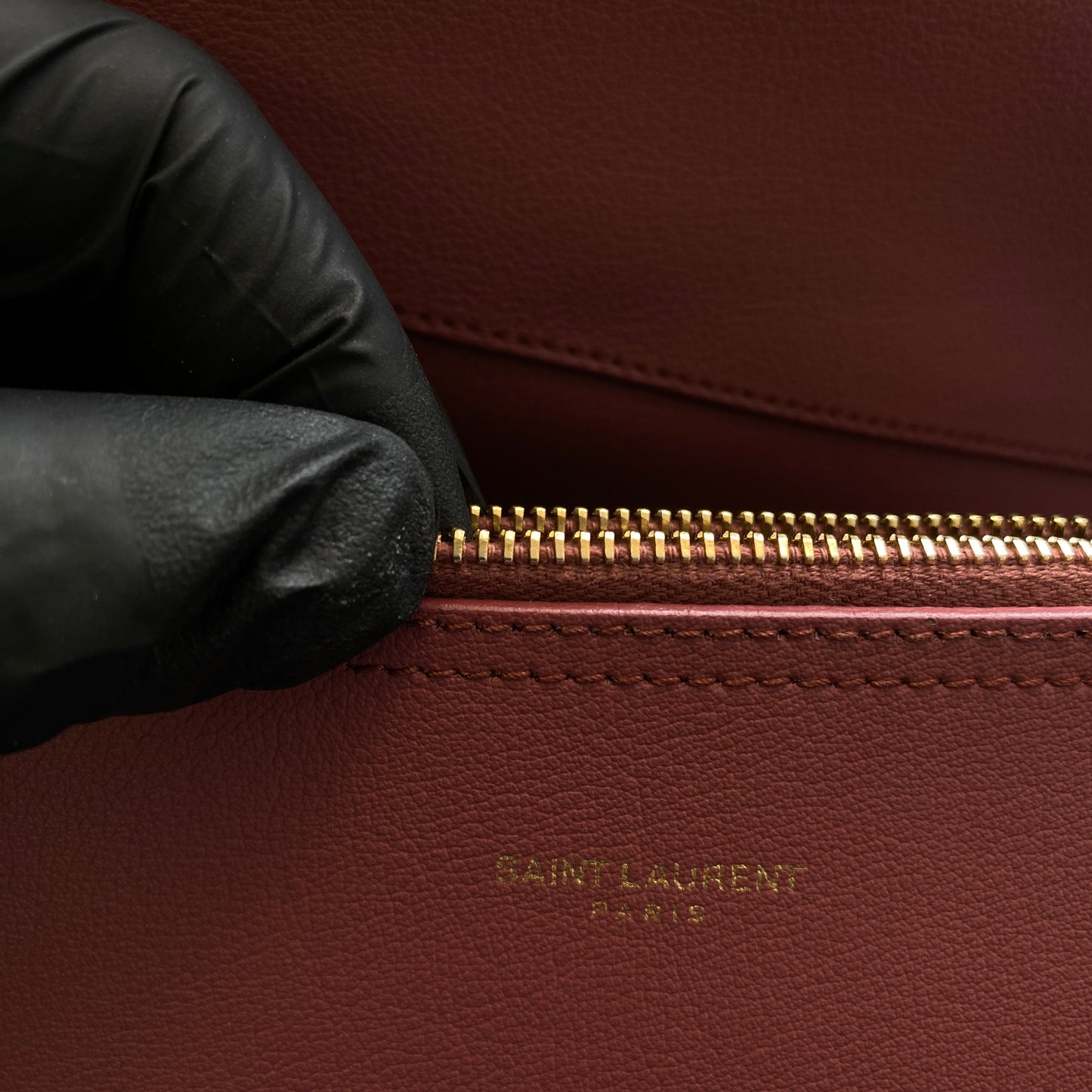 Saint Laurent Pink Calfskin Leather Shopping Tote Bag