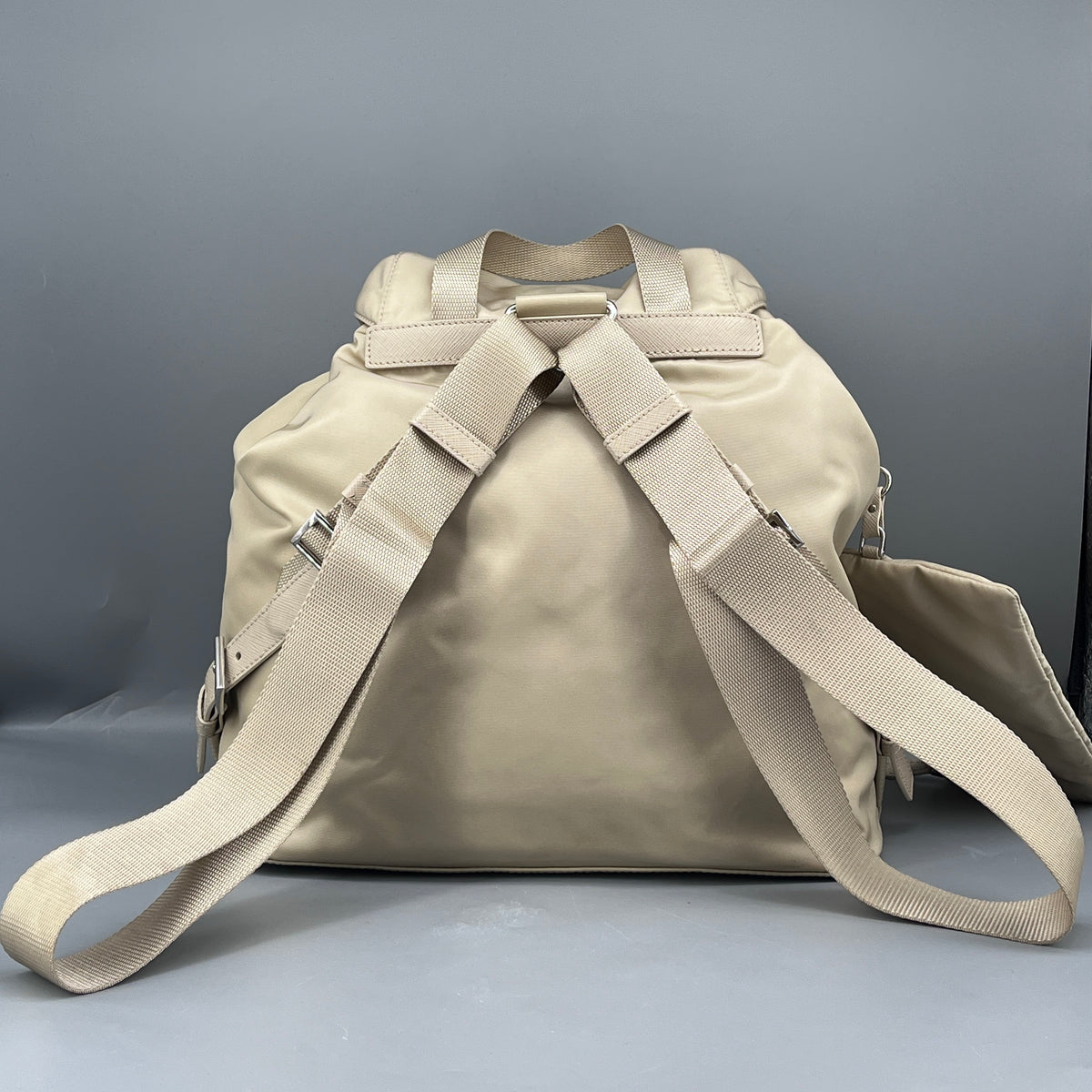 Prada Yellow beige nylon Backpack