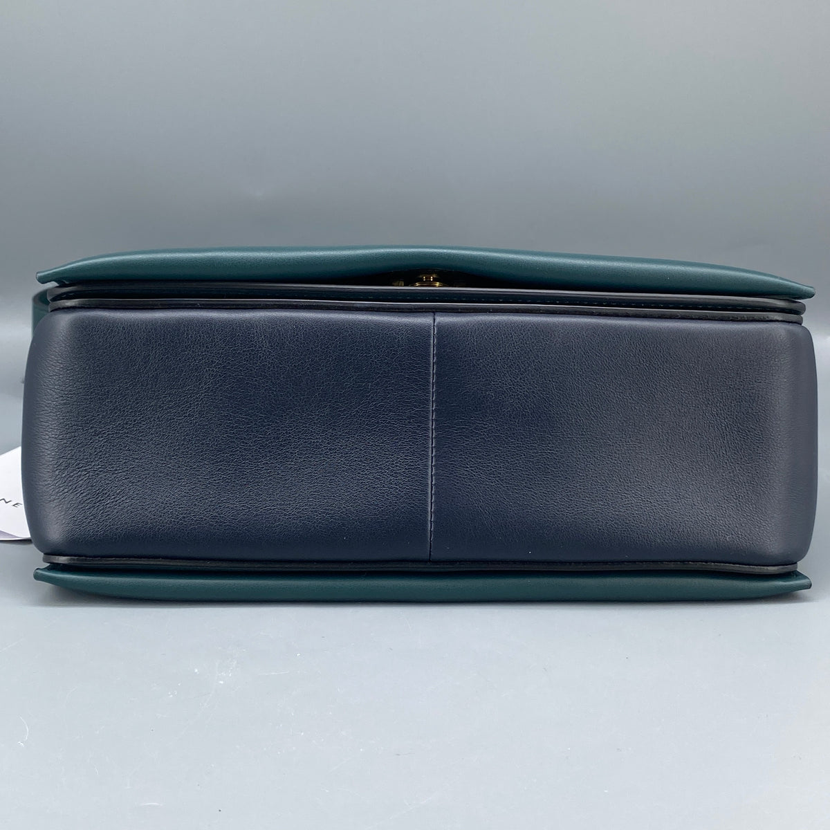 Celine New Frame Shoulder Bag Navy Green Leather