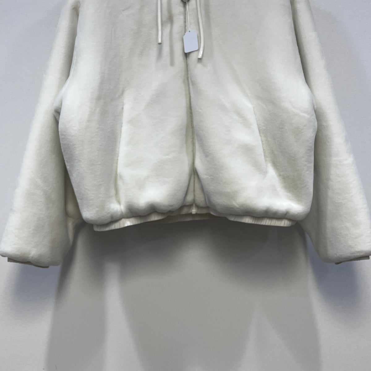 Moose Knuckles  White Hooded Zip Quilted Jacket Size M