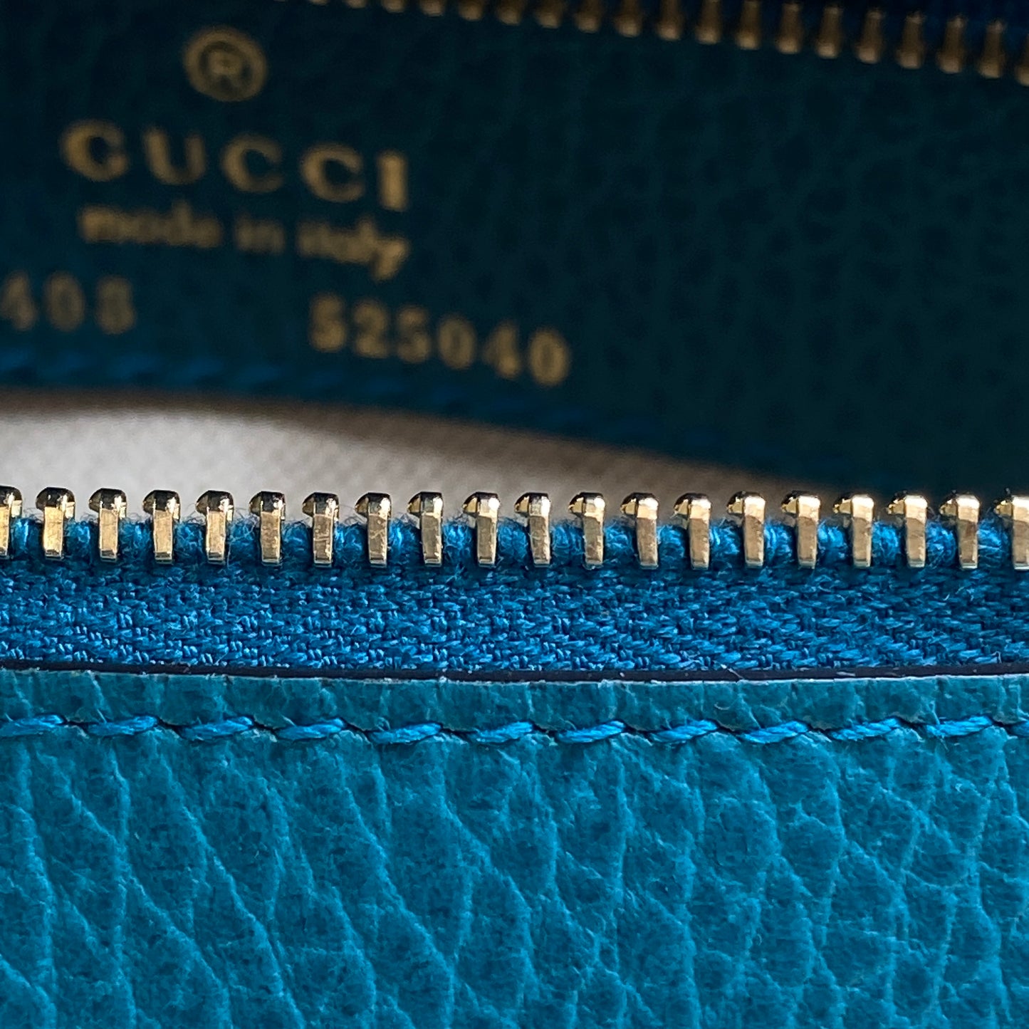 Gucci Grained Leather Tote Bag  Navy