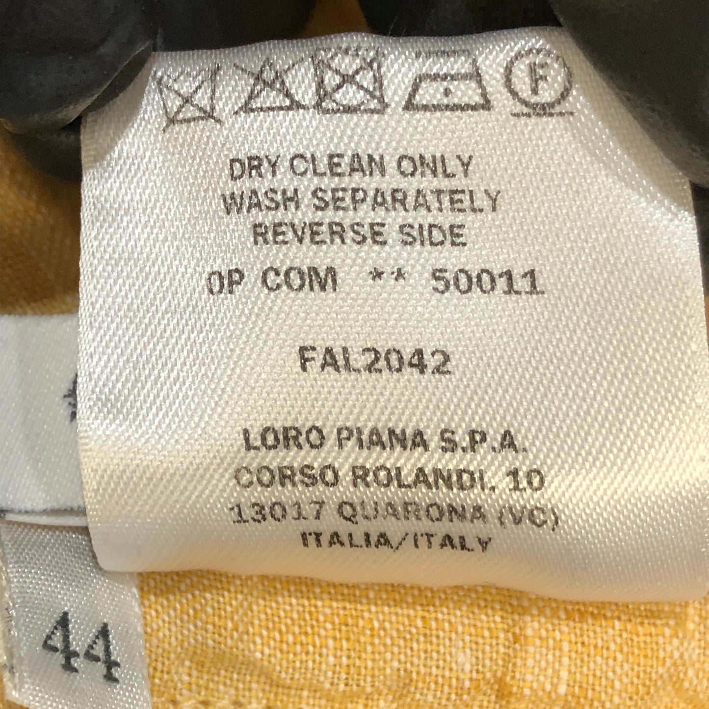 Loro Piana Butter Yellow Linen Shorts Size 44