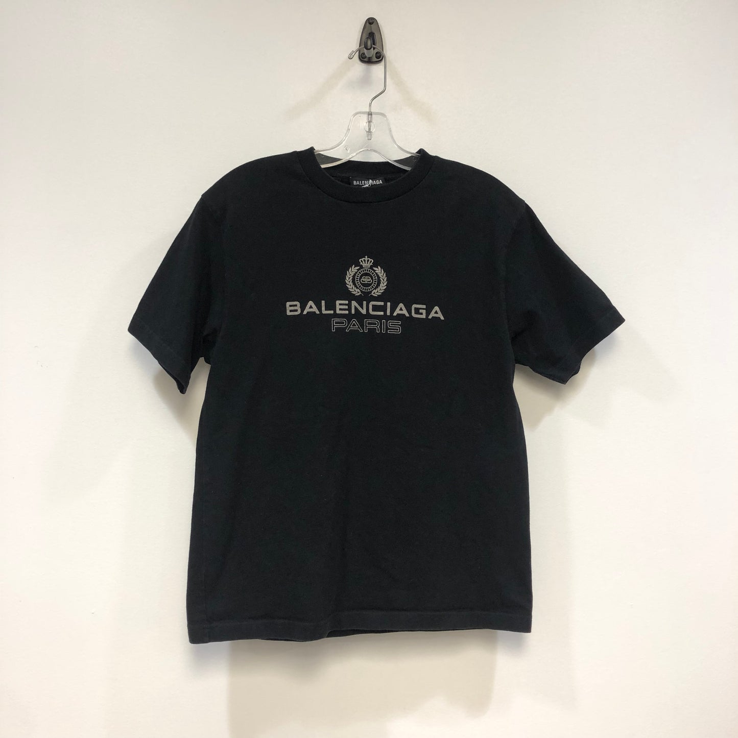 Balenciaga Paris Logo Print T-Shirt Black