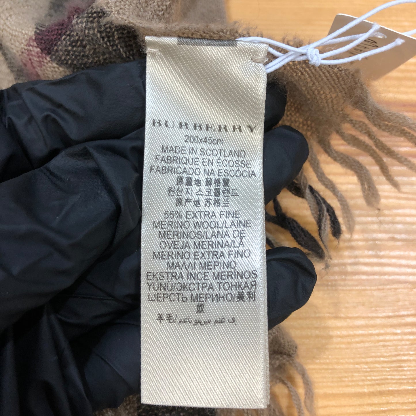 Burberry Classic Vintage Check Wool Scarf Brown/Black