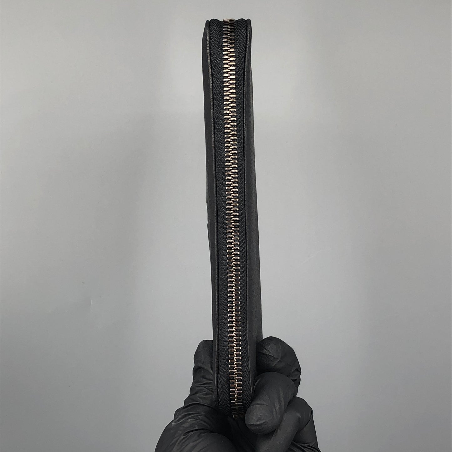 Givenchy 4G Embossed Black Leather Zip Around Long Wallet