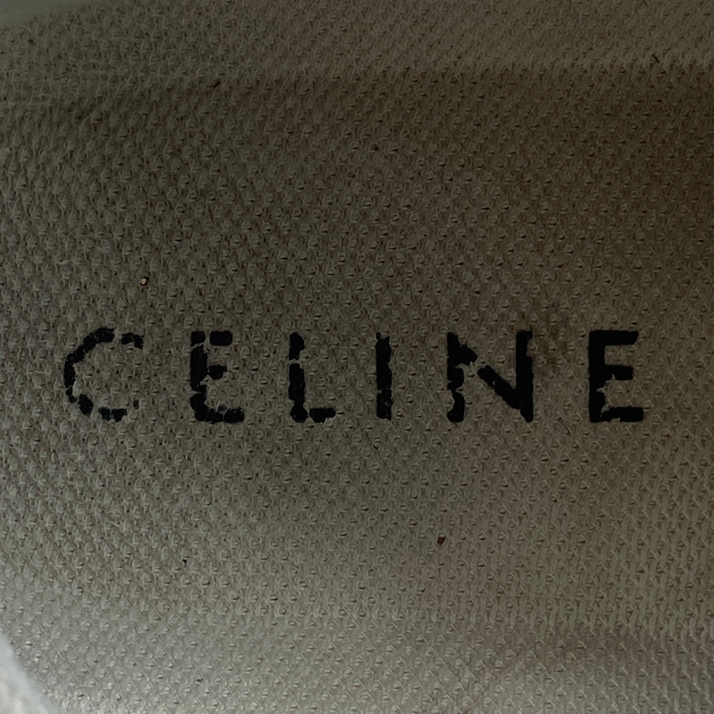 Celine Women's C Logo Low Top Leather Sneakers Size 37.5 White