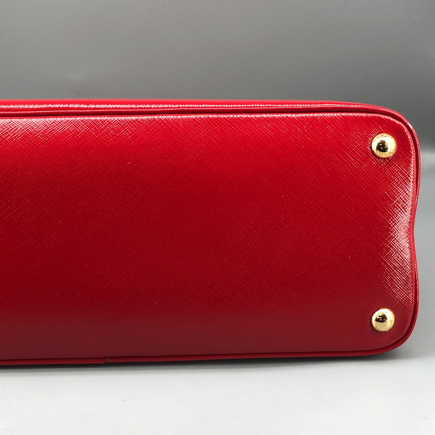 Prada Vernice Saffiano Promenade Dome Satchel Bag Red