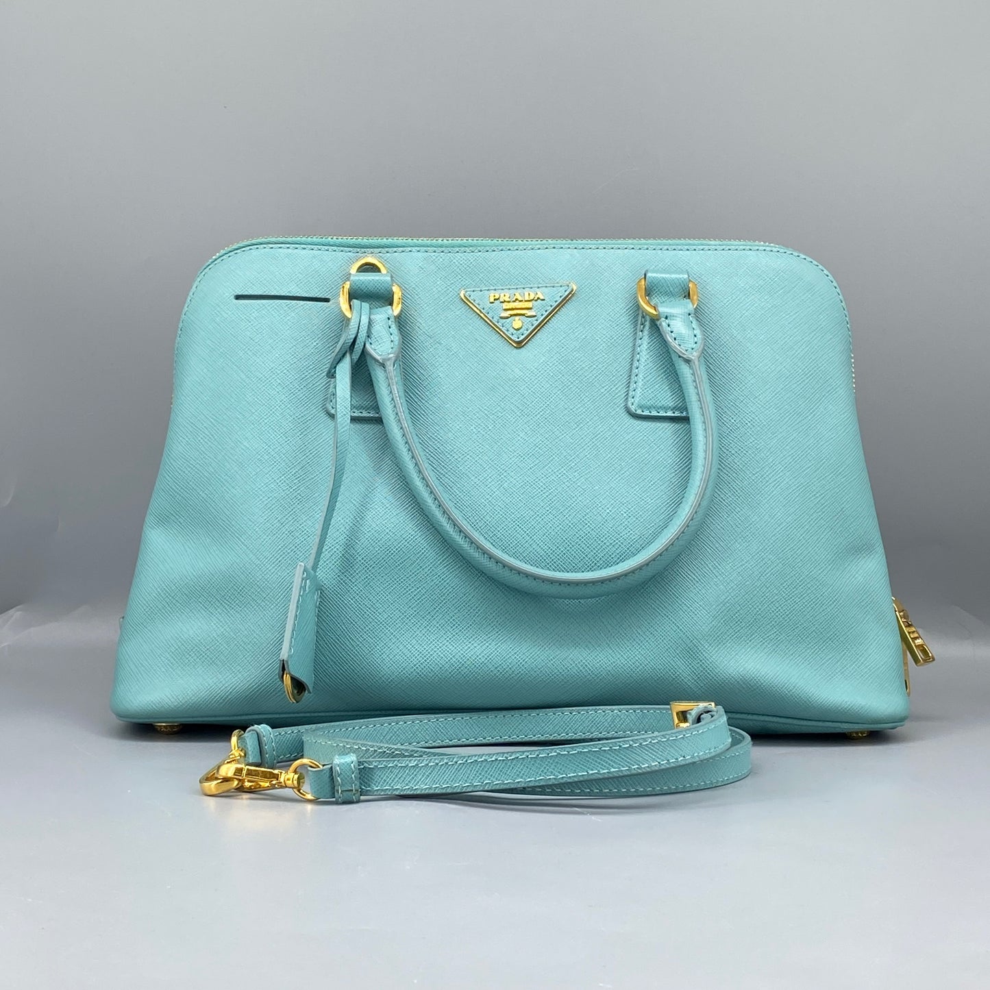 Prada Saffiano Tiffany Blue Promenade Handbag