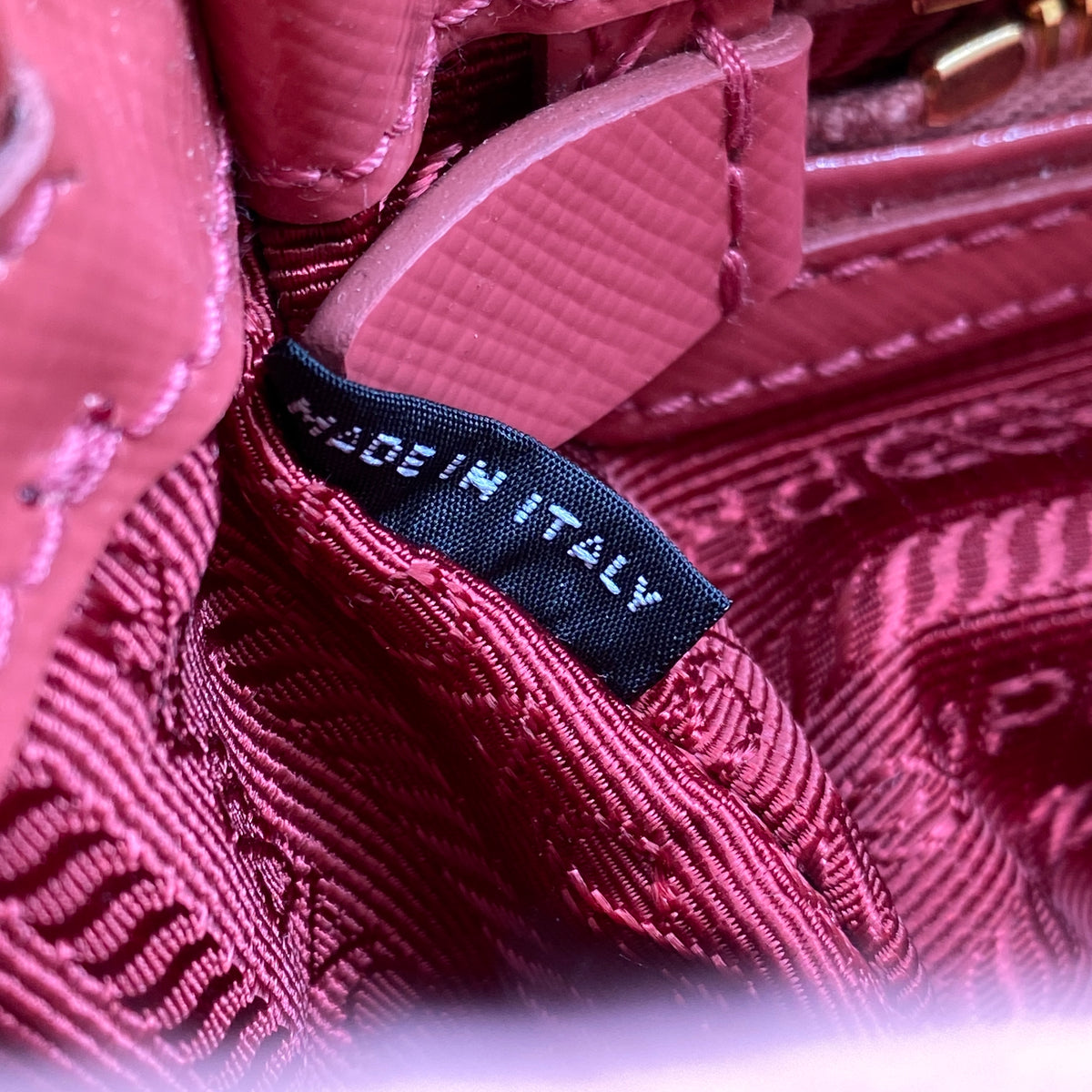 Prada Saffiano Vernice Small Galleria Double Zip Tote Arancio