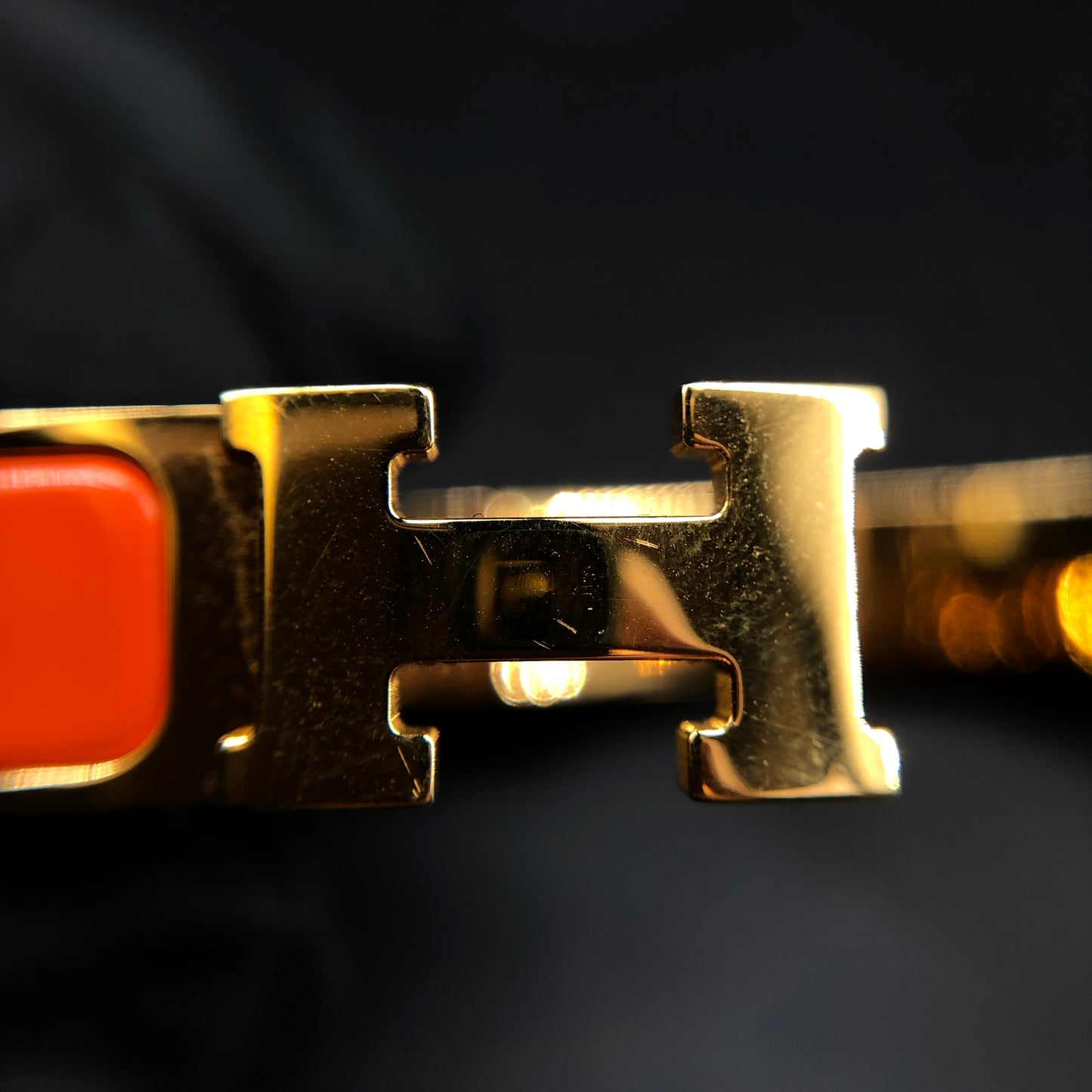 Hermes Clic H Bracelet 15 cm Orange