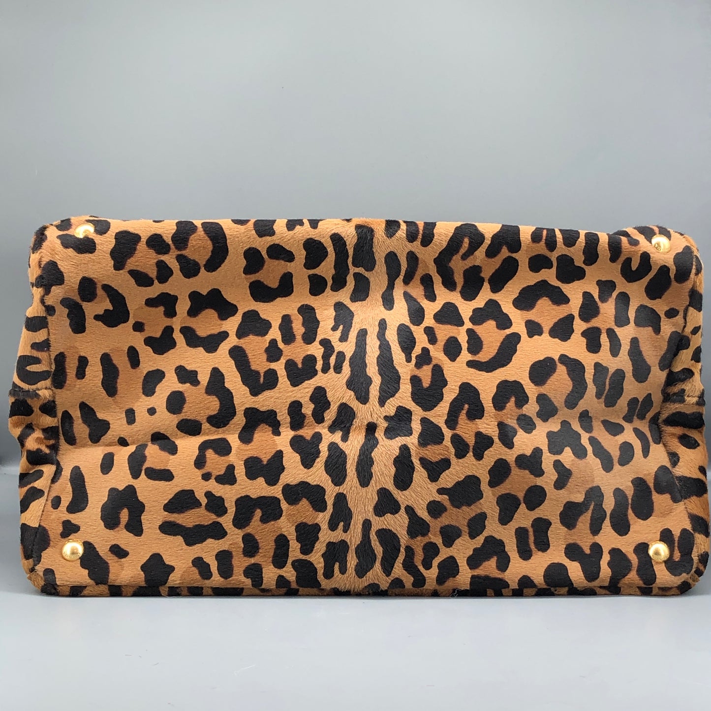 Prada Cavallino Calf Hair Tote Bag Leopard Print