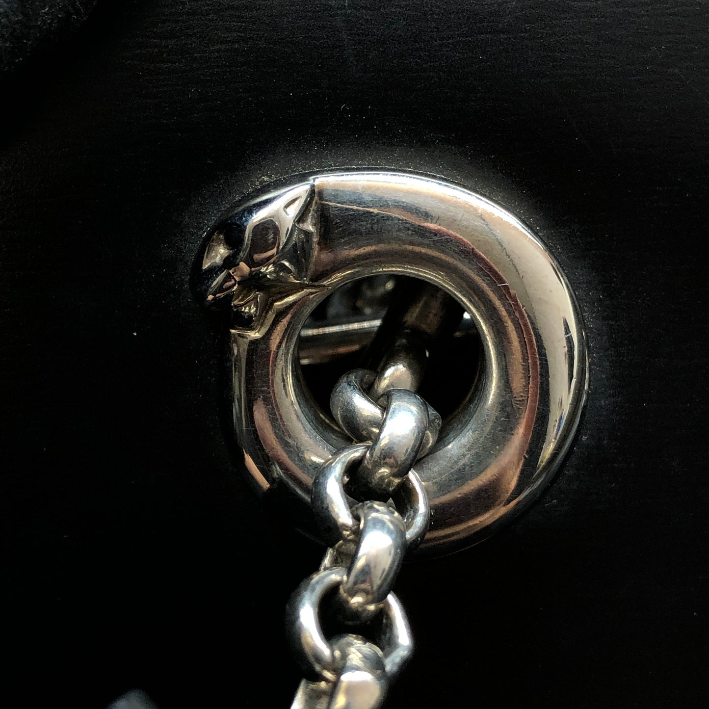 Cartier Black Smooth Leather Vertical Shoulder Tote Bag