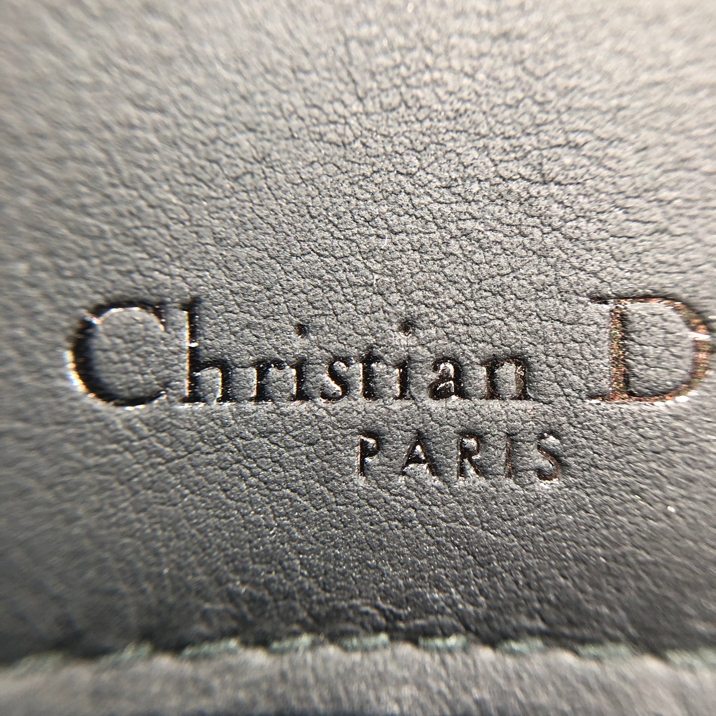 Christian Dior Black Leather Compact Wallet