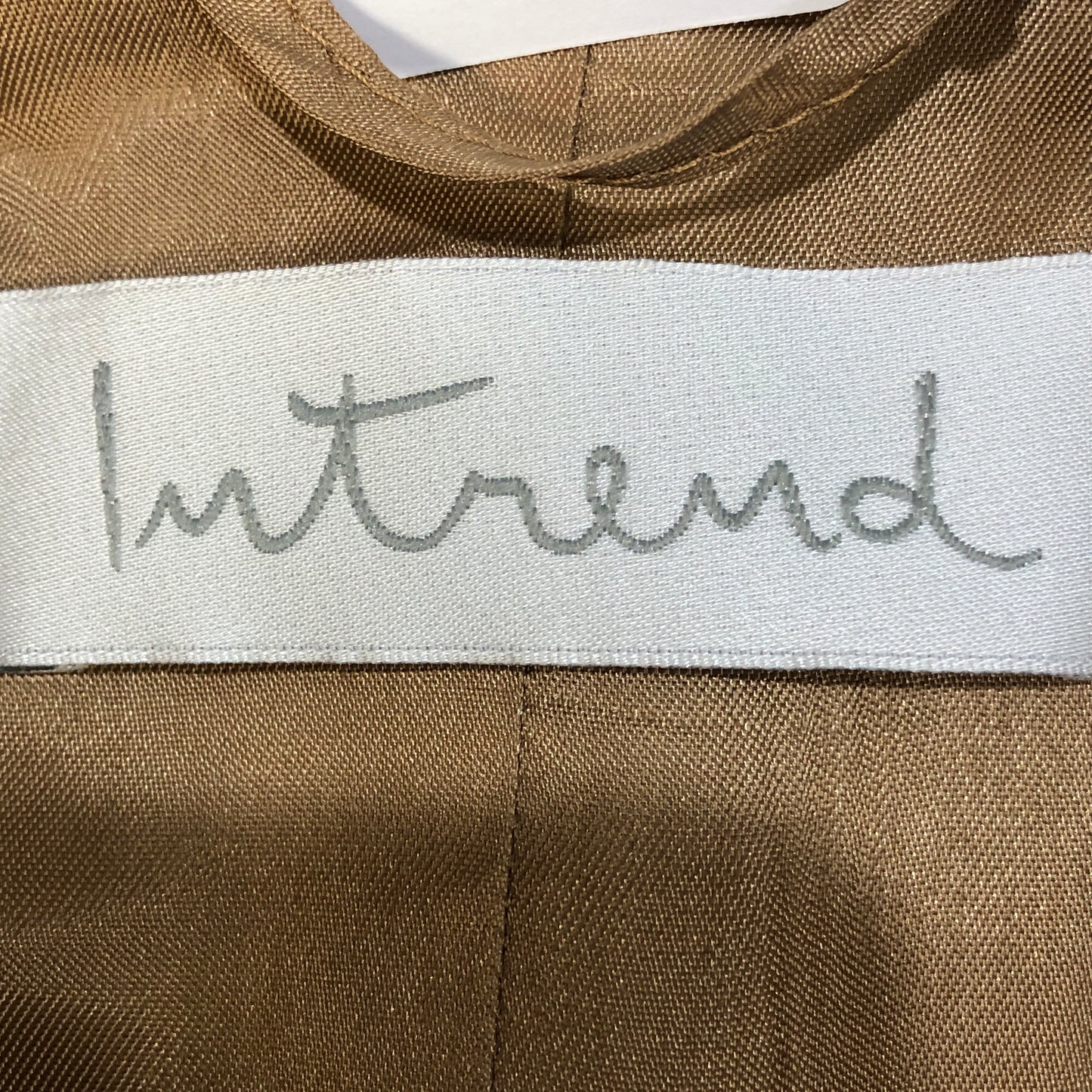Intrend Brown Wool Belted Wrap Long Coat Size 0