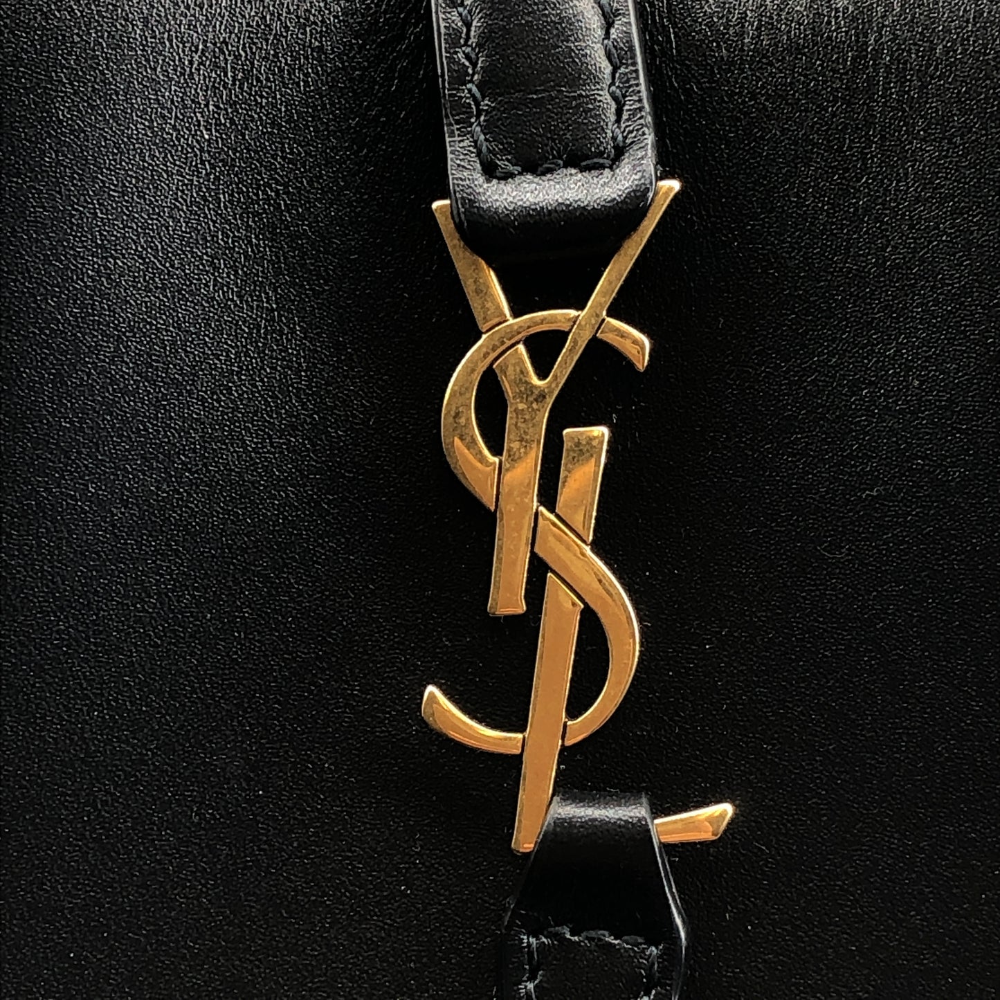 Saint Laurent Shiny Calfskin Le 37 Mini Bucket Bag Black
