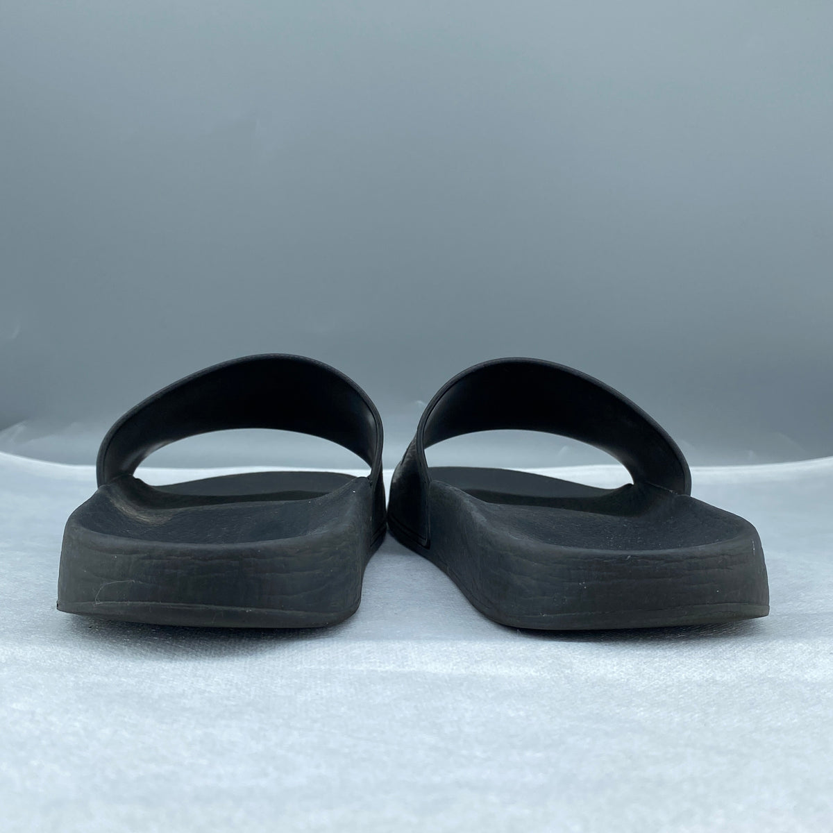 Gucci Men Black Logo Slide Sandal Shoes Size 8