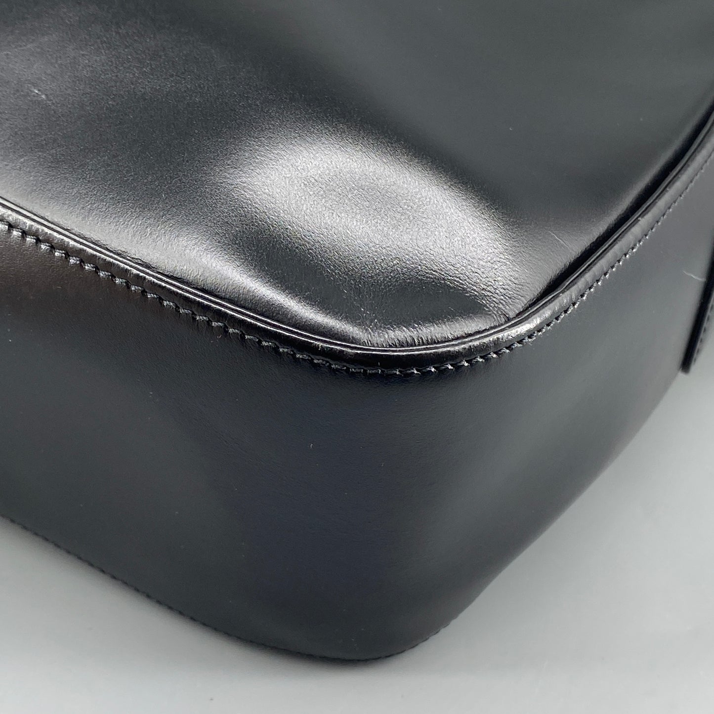 Yves Saint Laurent Black Smooth Leather Square Flap Shoulder Camera Bag