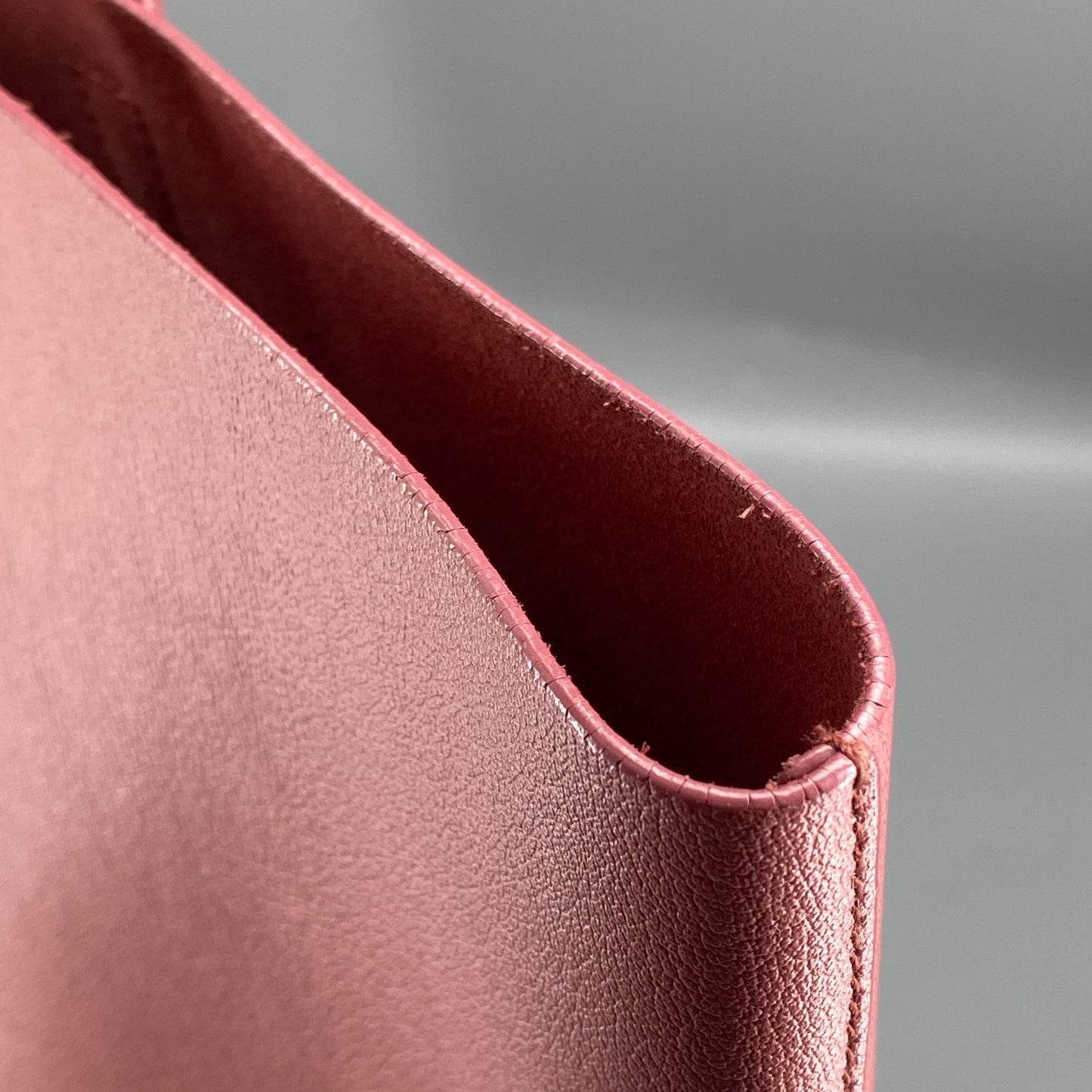 Saint Laurent Pink Calfskin Leather Shopping Tote Bag