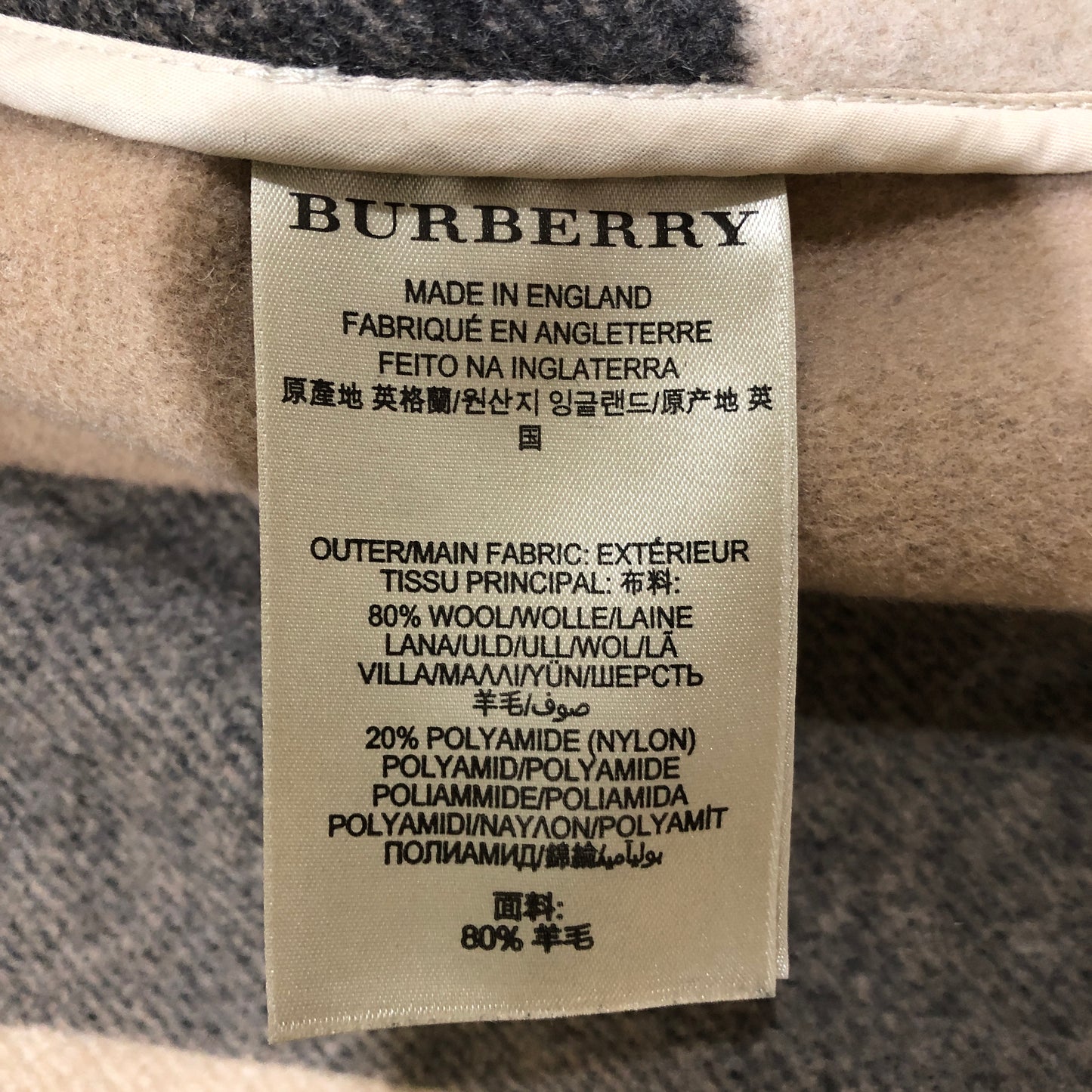Burberry Black Wool Duffle Coat Size XL