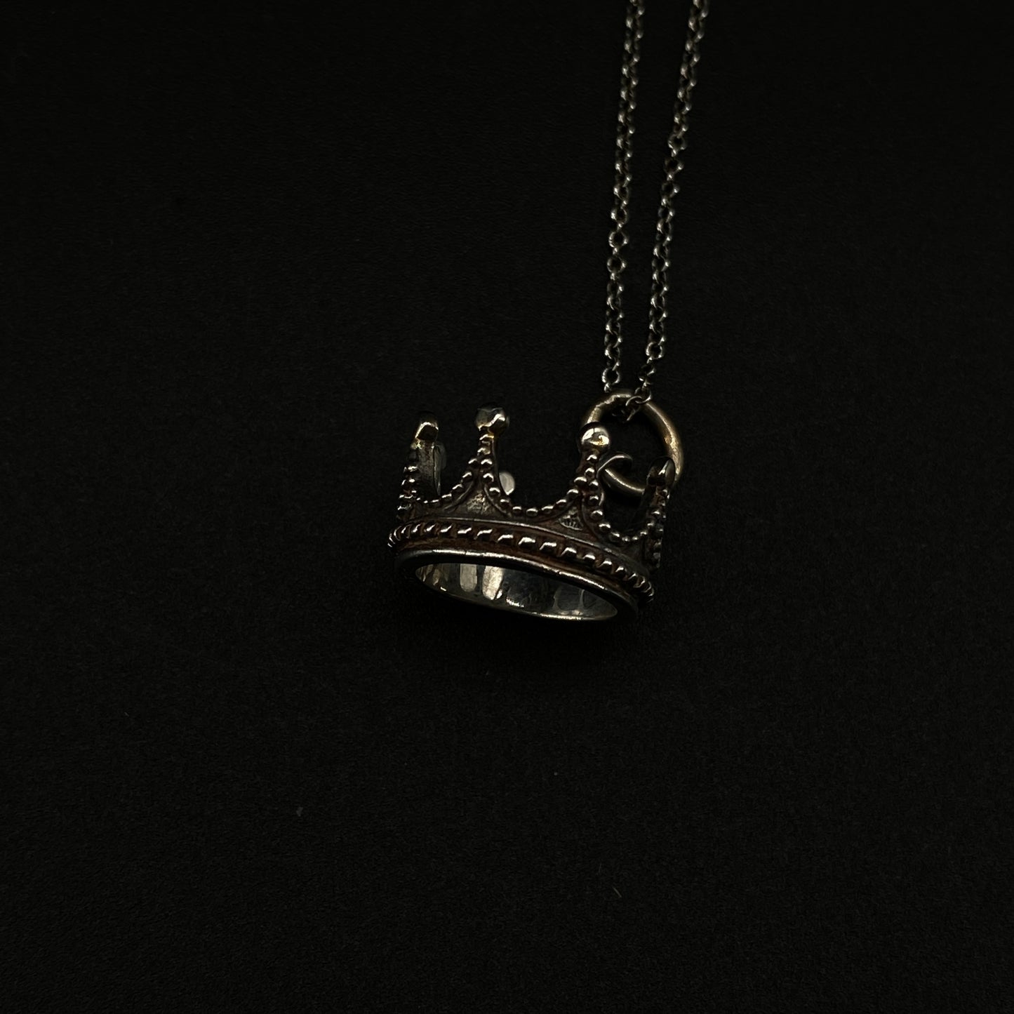 Tiffany & Co. Crown Pendant 925 Sterling Silver Necklace