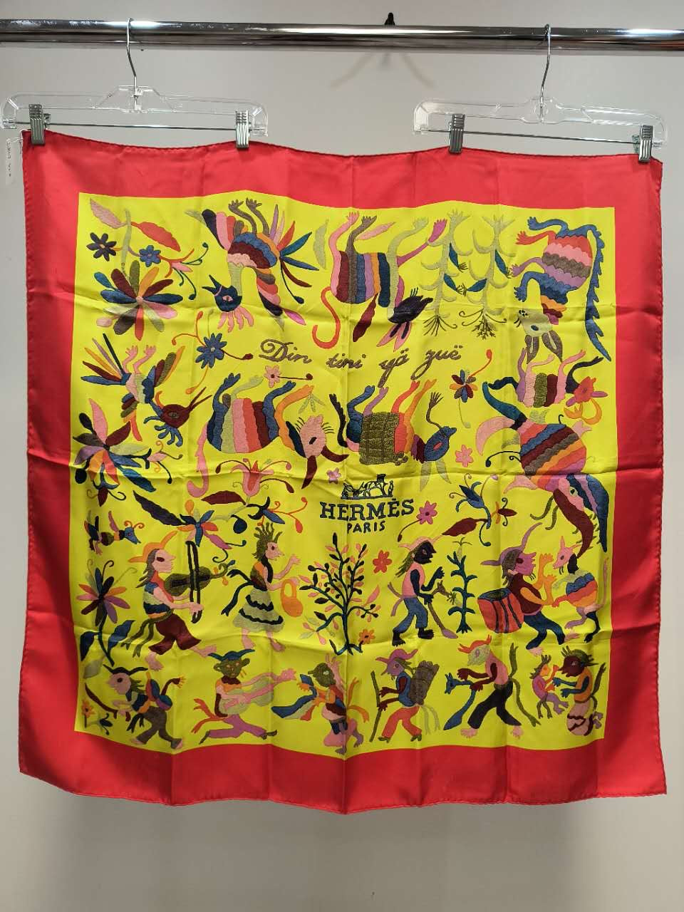 Hermes Din Tini Ya Zue Silk Scarf