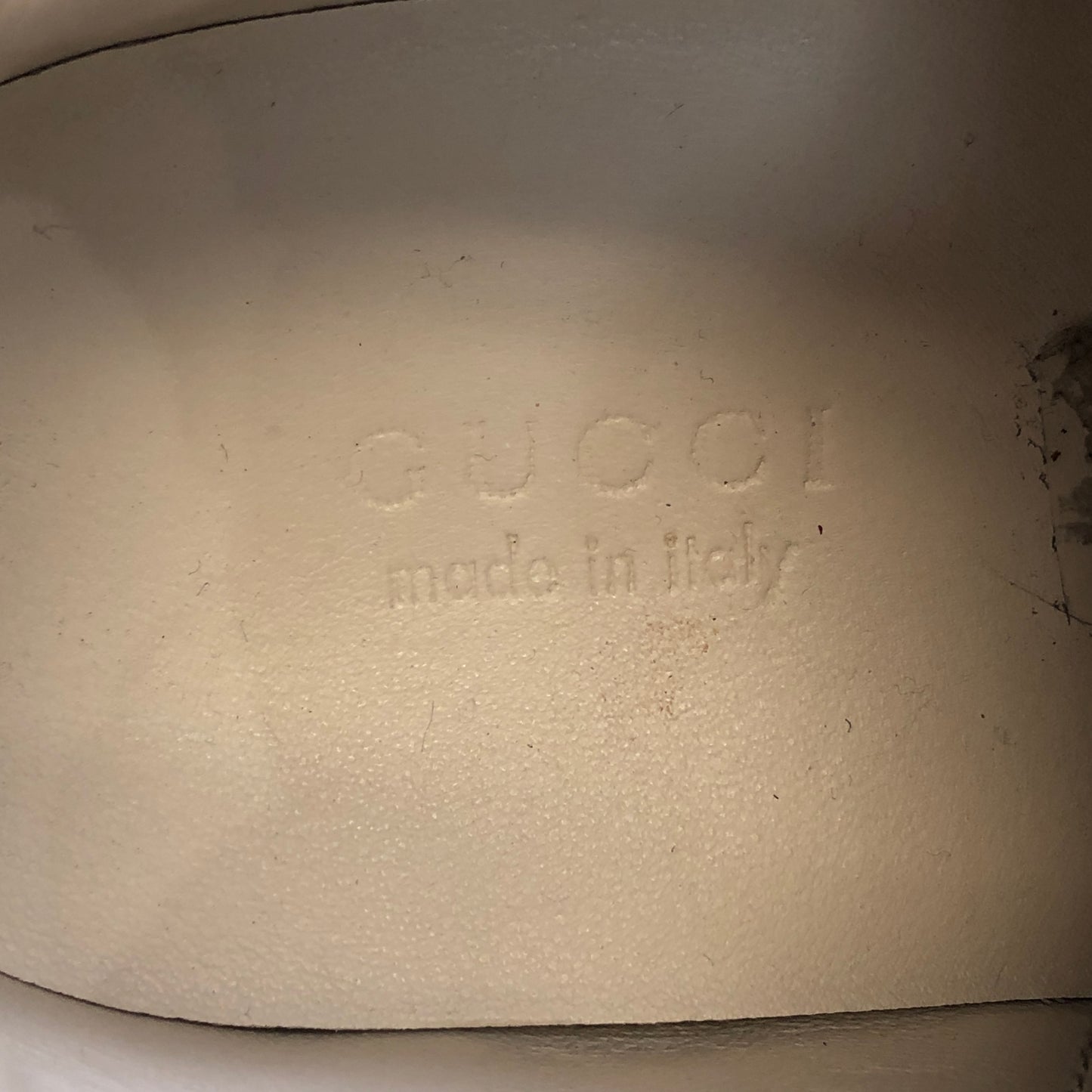 Gucci Rhyton Vintage Print Leather Dad Sneaker Shoes 36 Ivory
