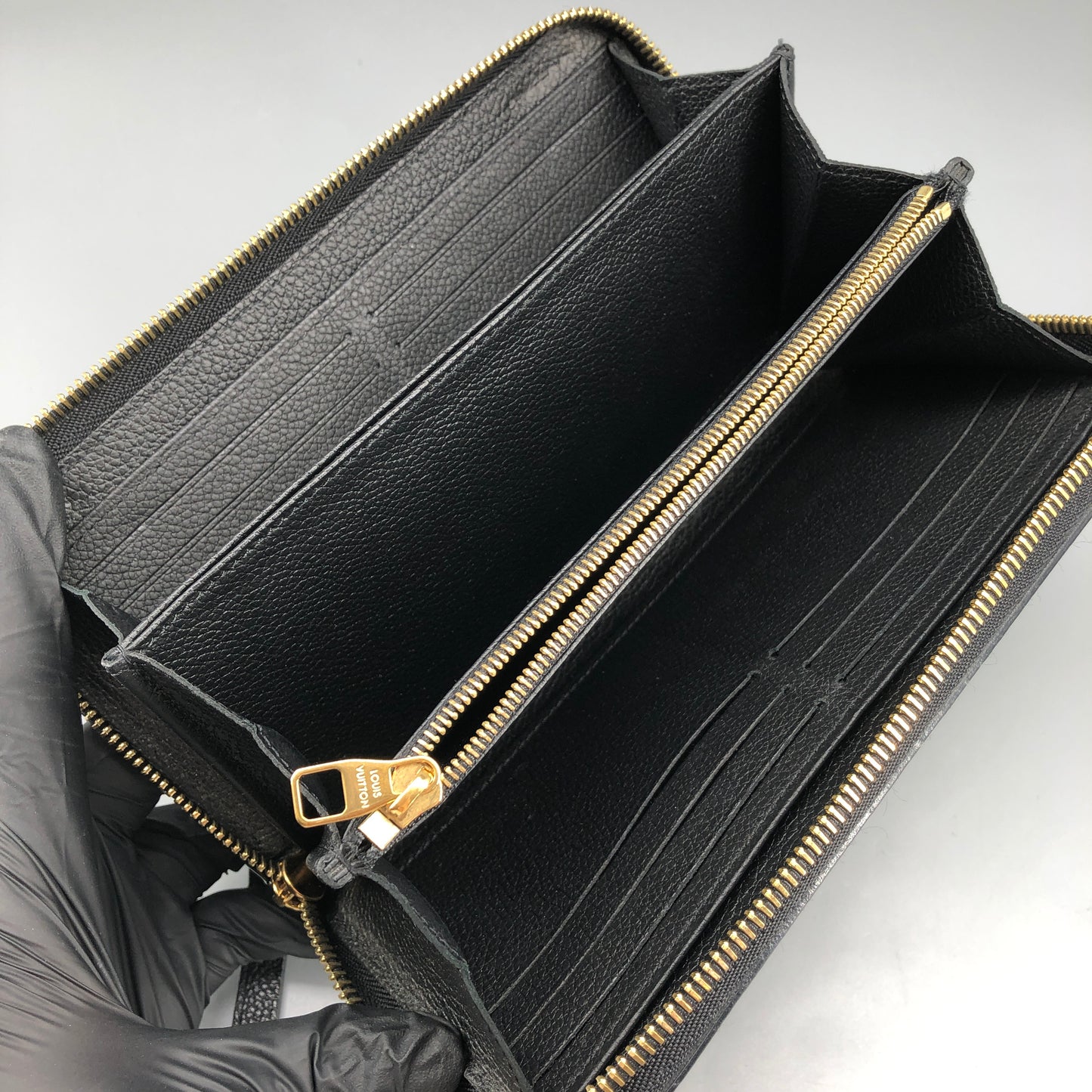 Louis Vuitton Black Monogram Empreinte Zippy Wallet