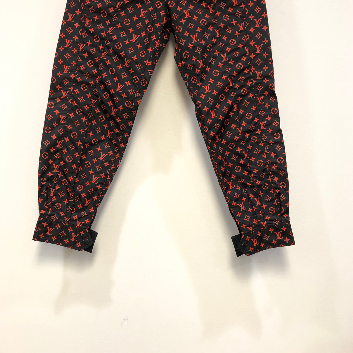 Louis Vuitton black & red LV monogram Jogger Pants size 38