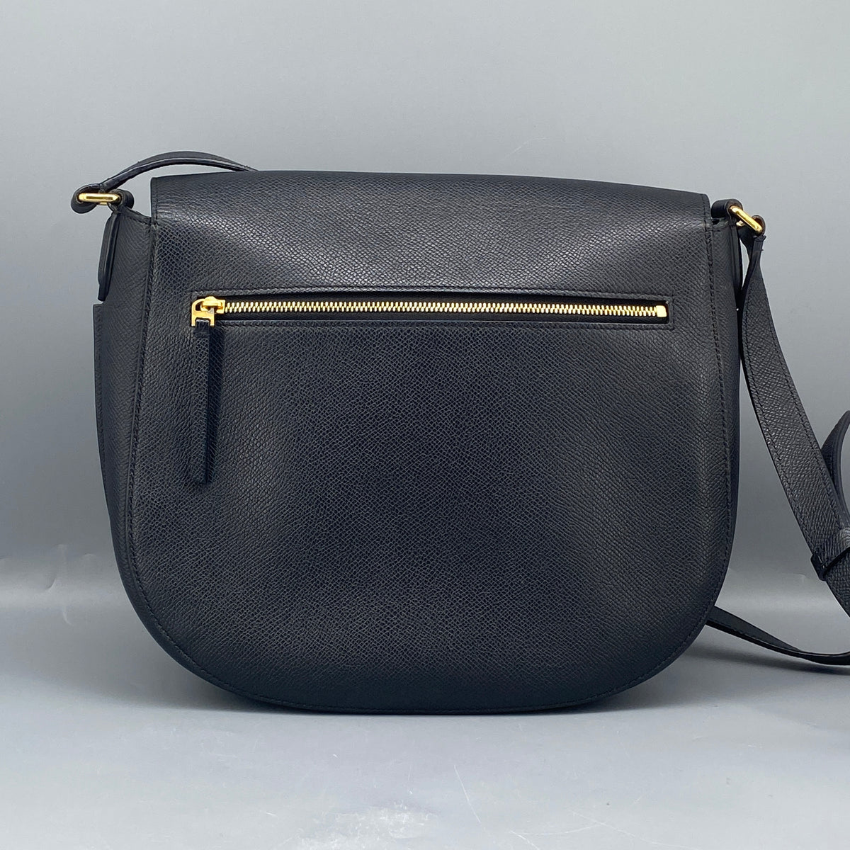 Celine Trotteur Crossbody Bag Black Leather