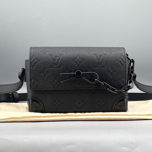 Louis Vuitton Taurillon Monogram Steamer Wearable Bag Black
