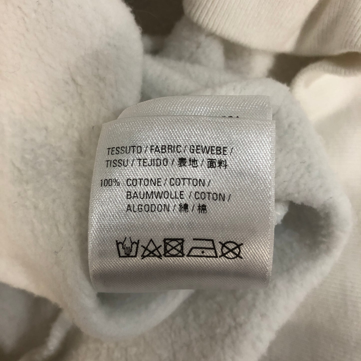 Balenciaga Eiffel Tower Bonjour Logo White Cotton Oversized Hoodie Size S