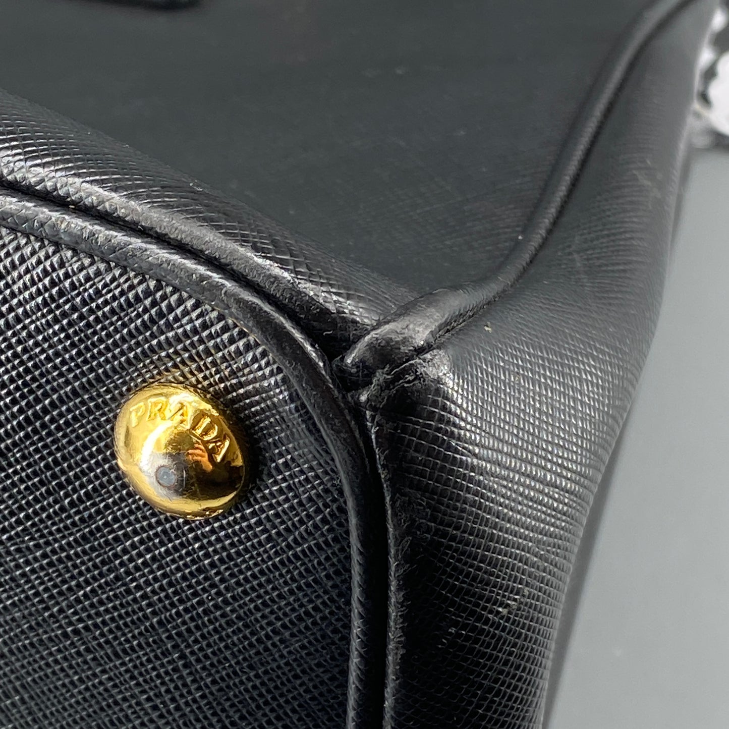 Prada Saffiano Leather  Galleria Tote Bag Black