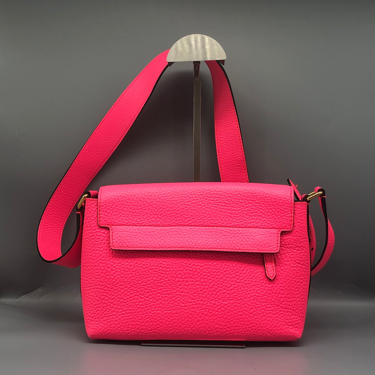 Burberry Pink Grained Leather Crossbody Bag