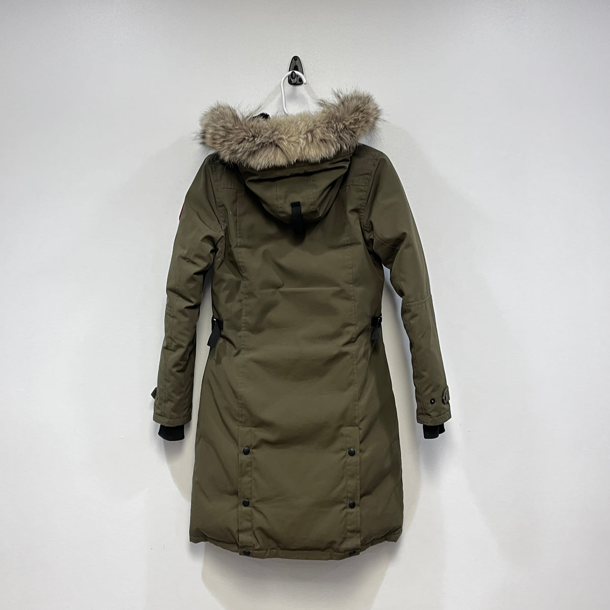 Canada Goose Olive Fur Trim Long Parka Size XS
