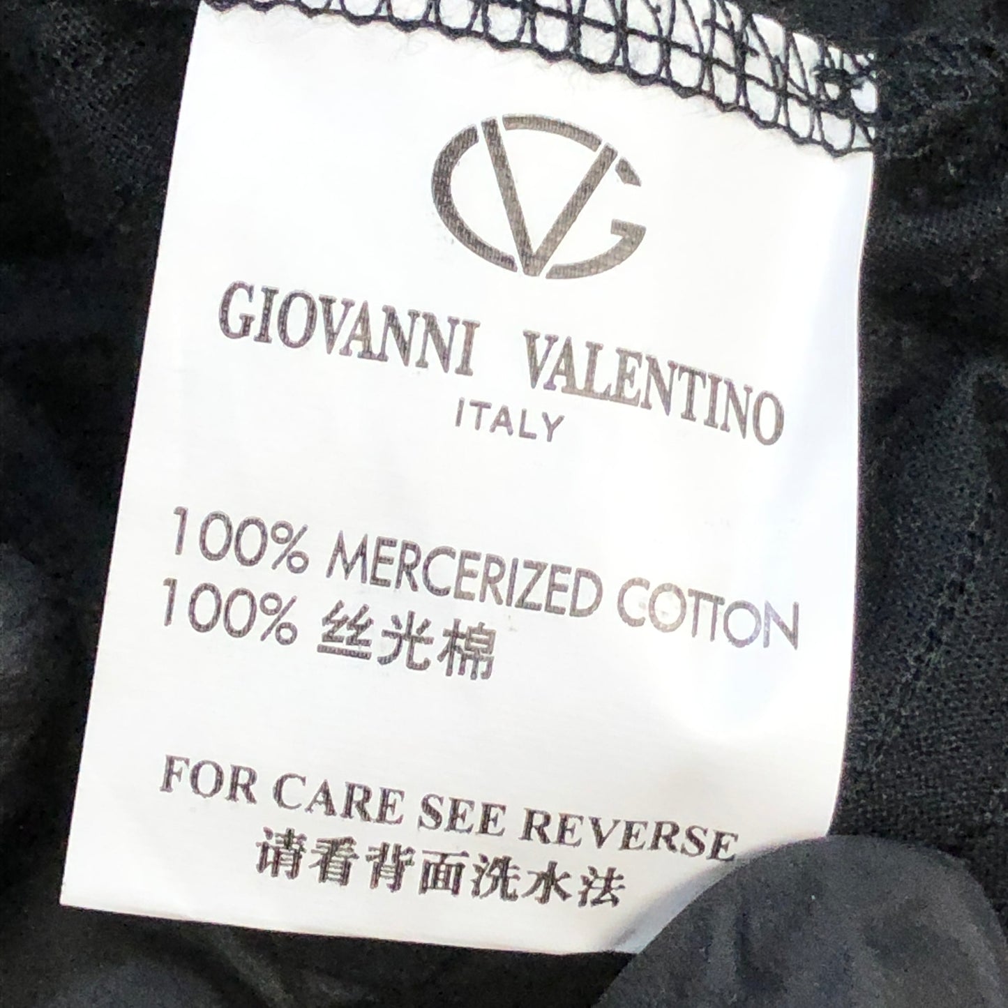 Giovanni Valentino Black Solid Short Sleeve Polo Shirt XXL